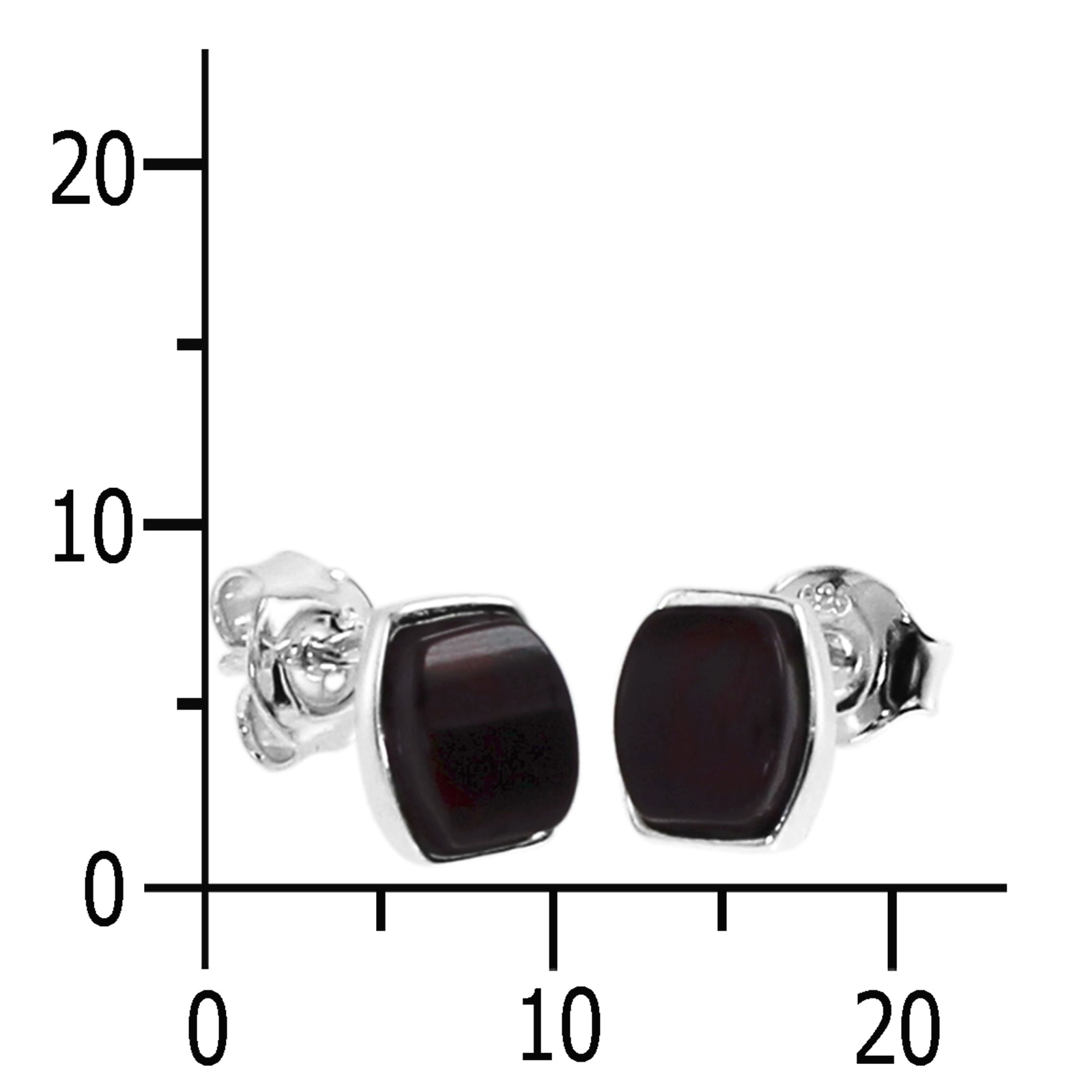 OSTSEE-SCHMUCK Paar Ohrstecker »- Mandy - Silber 925/000 - Bernstein«