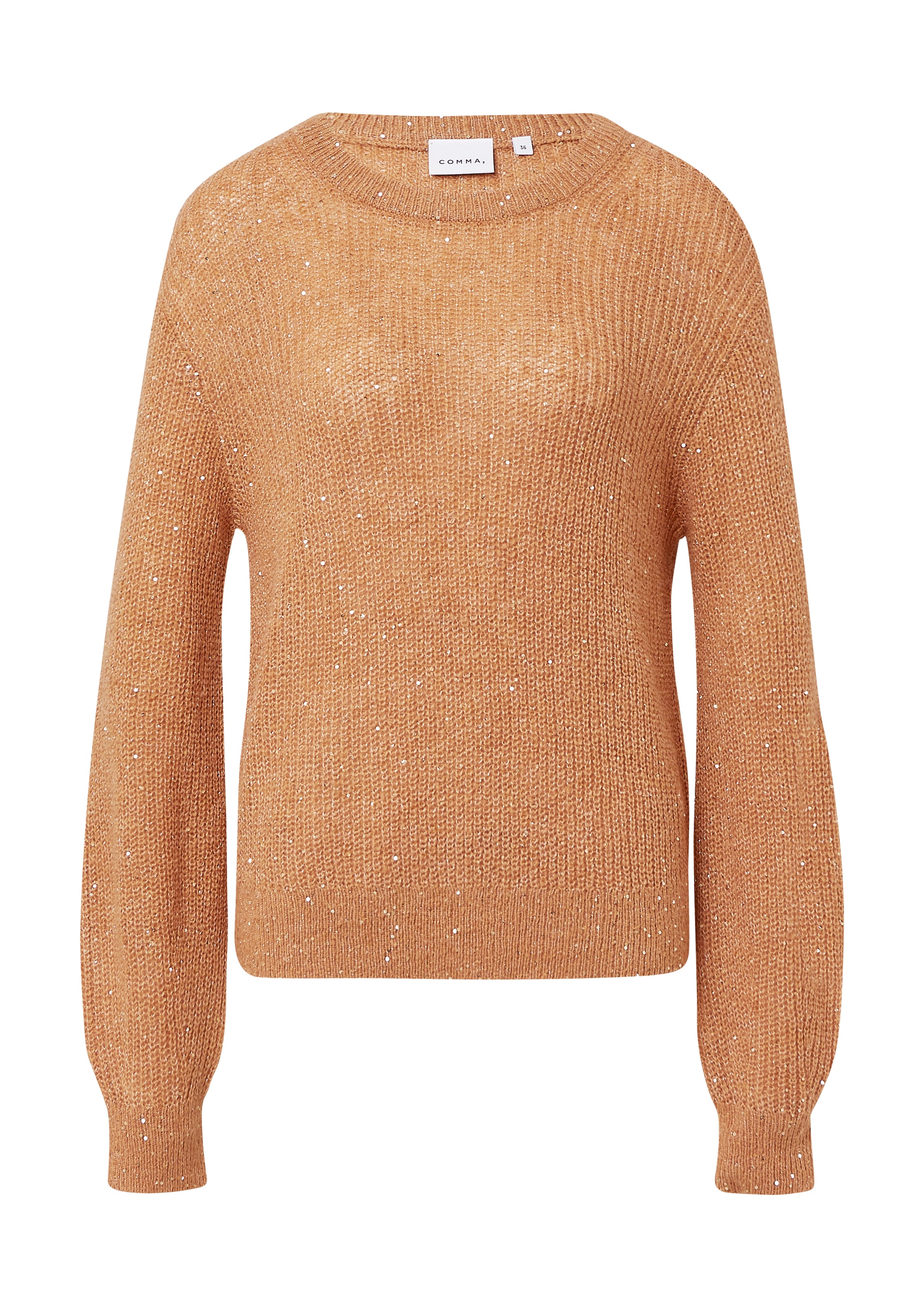 Comma Strickpullover mit Glitzer-Details