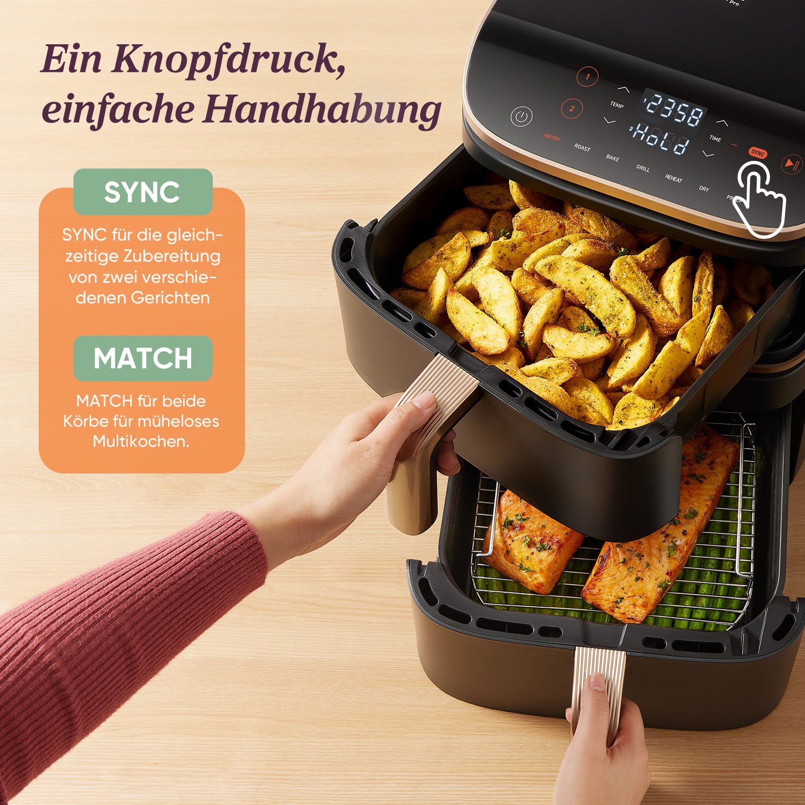 Cosori Heißluftfritteuse »CAF-DC123S-DDER« 2630 W
