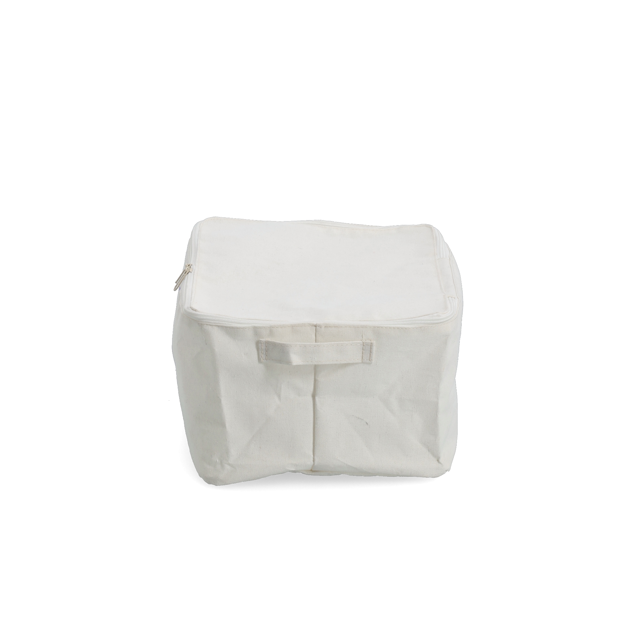 Zeller Present Aufbewahrungsbox »Aufbewahrungsbox, Polyester/Baumwolle, creme« mit Reißverschluss "Good Mood", 2er Set, ca. 39x29x19 cm