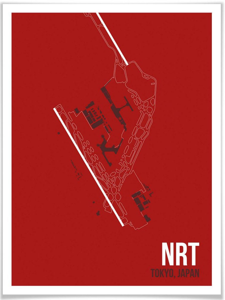 Wall-Art Poster »Wandbild NRT kaufen Grundriss Wandposter Grundriss, Tokyo«, Wandbild, St.), Bild, (1 Poster, auf Raten