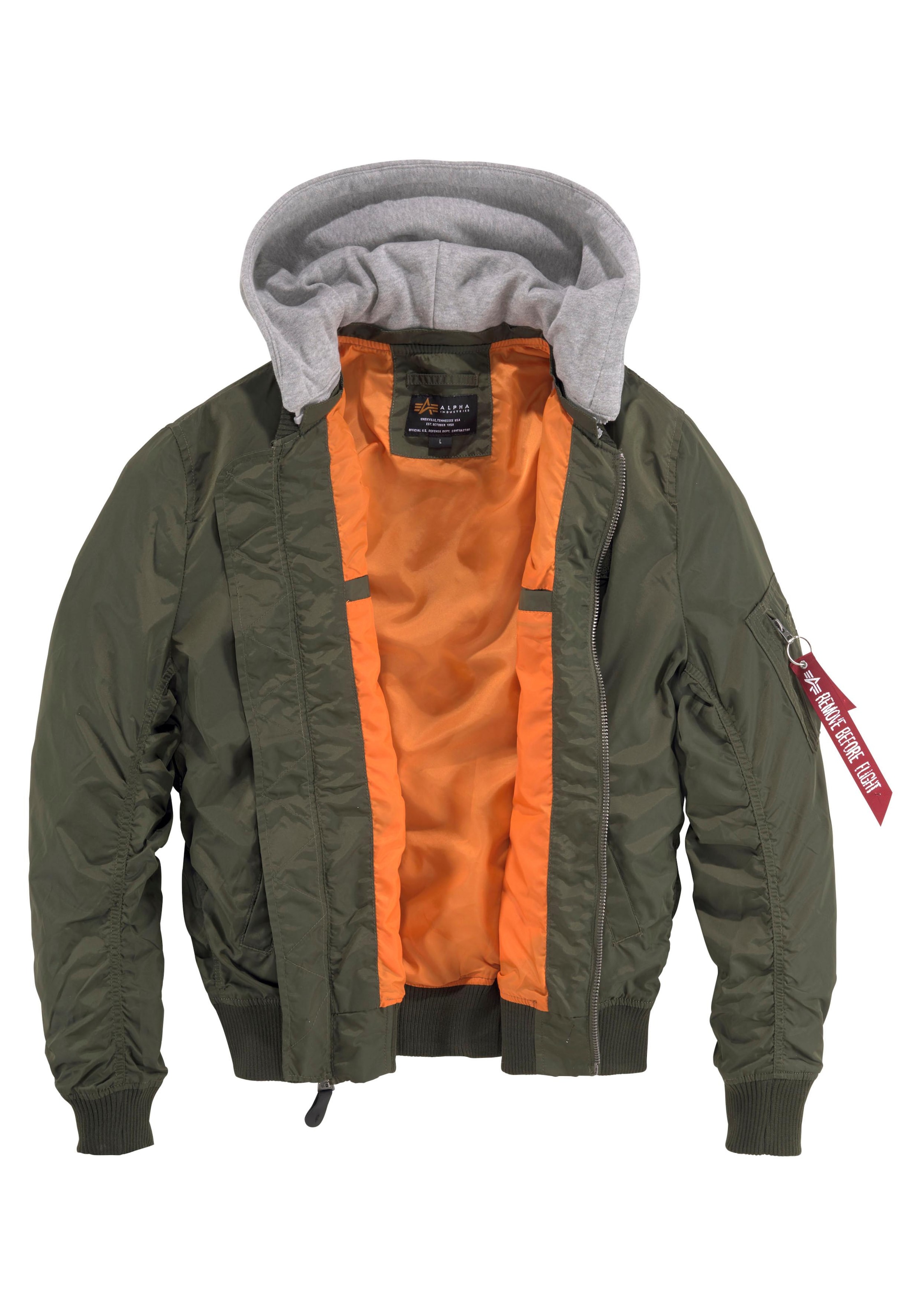 Alpha Industries Bomberjacke »MA-1 TT HOOD«, mit Kapuze