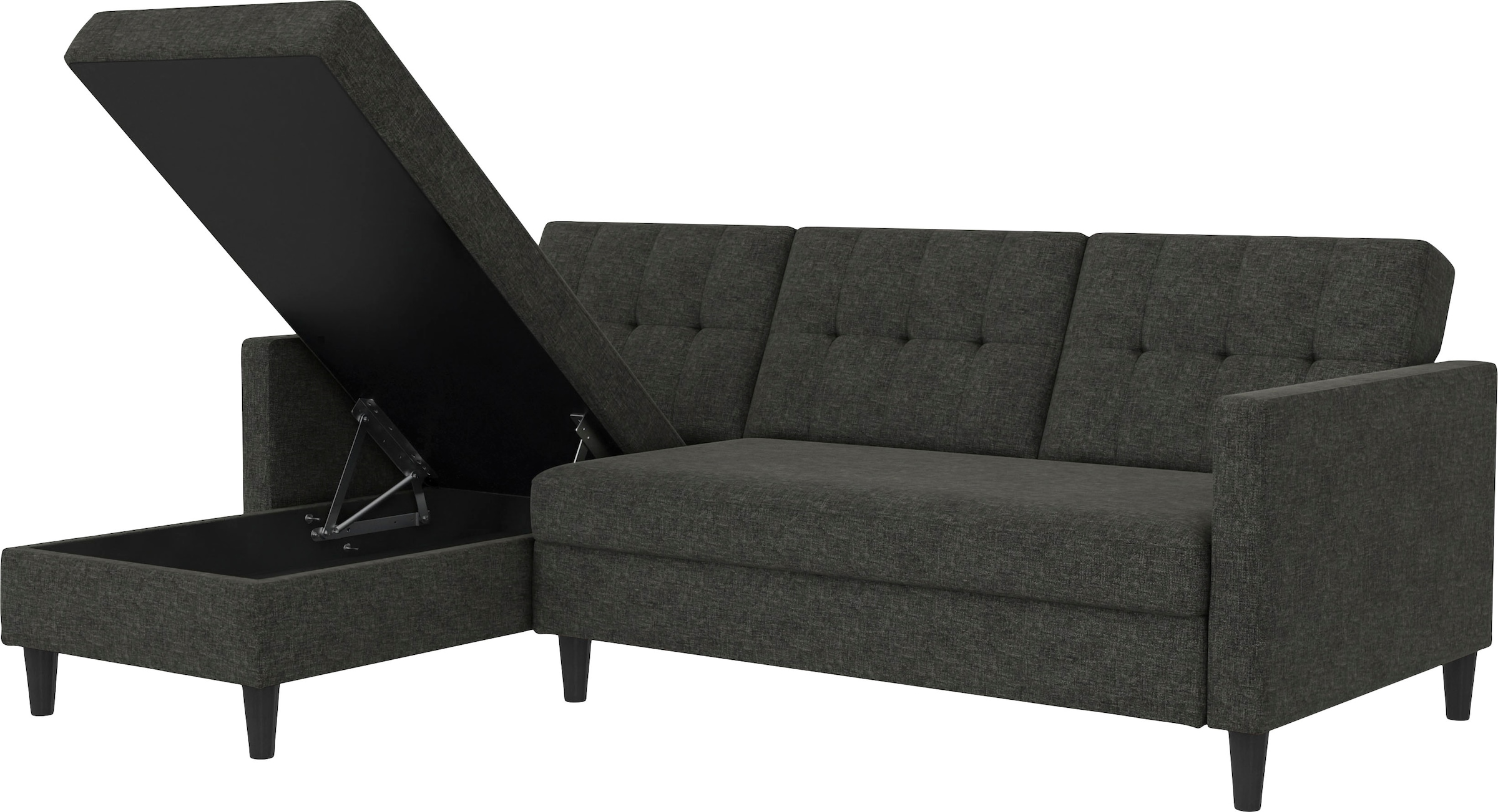 Dorel Home Ecksofa »Hartford II«, mit Bettfunktion und Stauraum, Recamiere beidseitig montierbar