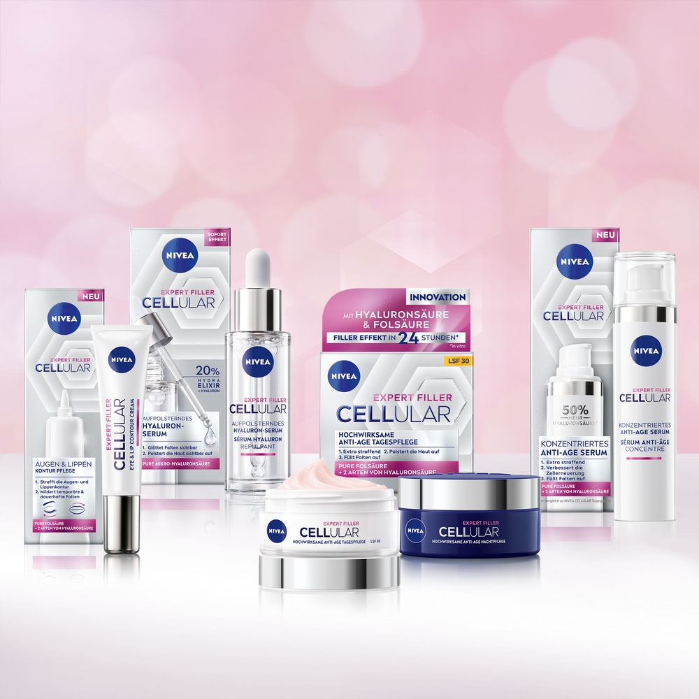 Nivea Pflege-Set »HYALURON CELLULAR FILLER Anti-Age Tag & Nacht«, (2 tlg.)