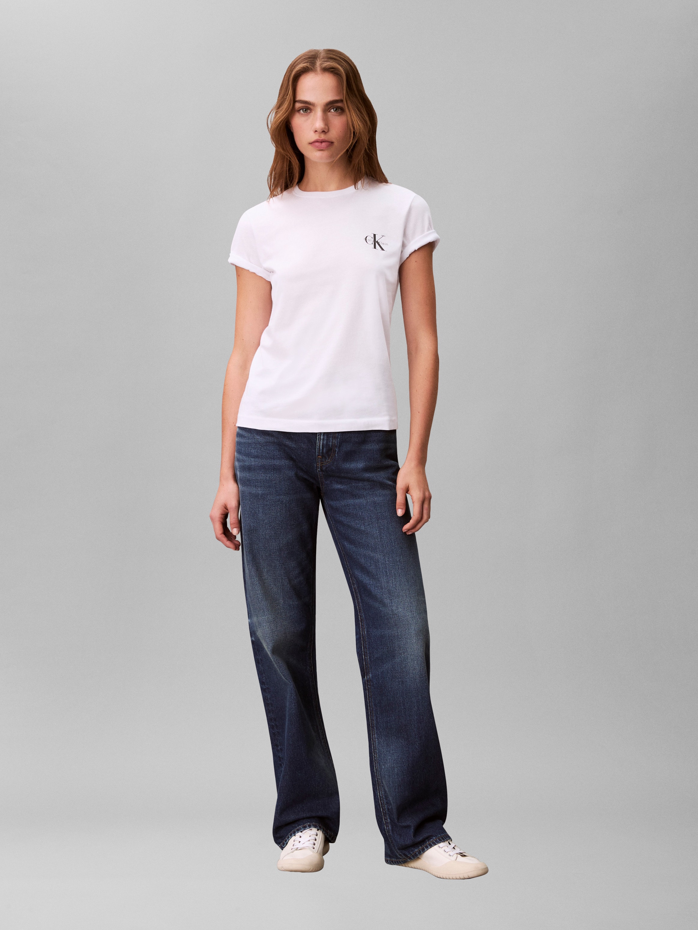 Calvin Klein Jeans T-Shirt »MONOLOGO CN 2 PACK TEE« Packung, 2er-Pack, 2 , Logoschriftzug