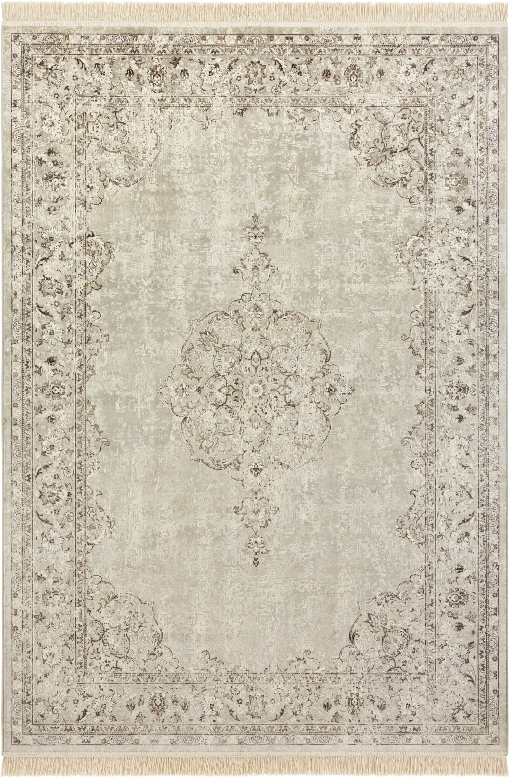 HANSE Home Teppich »Orient Vintage Medaillon«, rechteckig, 5 mm Höhe, Orientalisch mit Fransen, Orient, Wohnzimmer, Schlafzimmer, Esszimmer