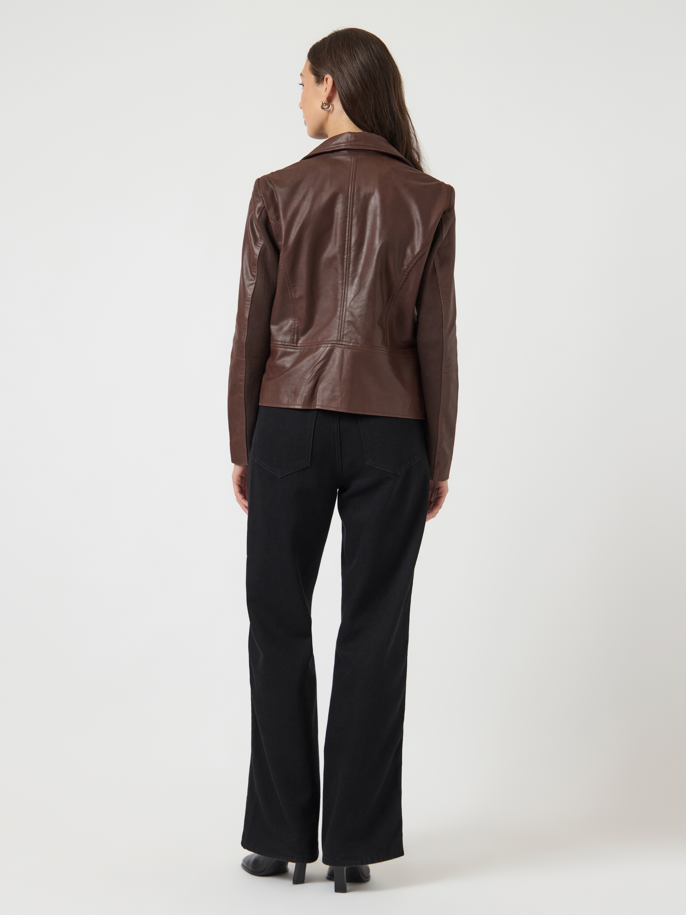 Y.A.S Lederjacke »YASSOPHIE LEATHER JACKET« mit Biker Details