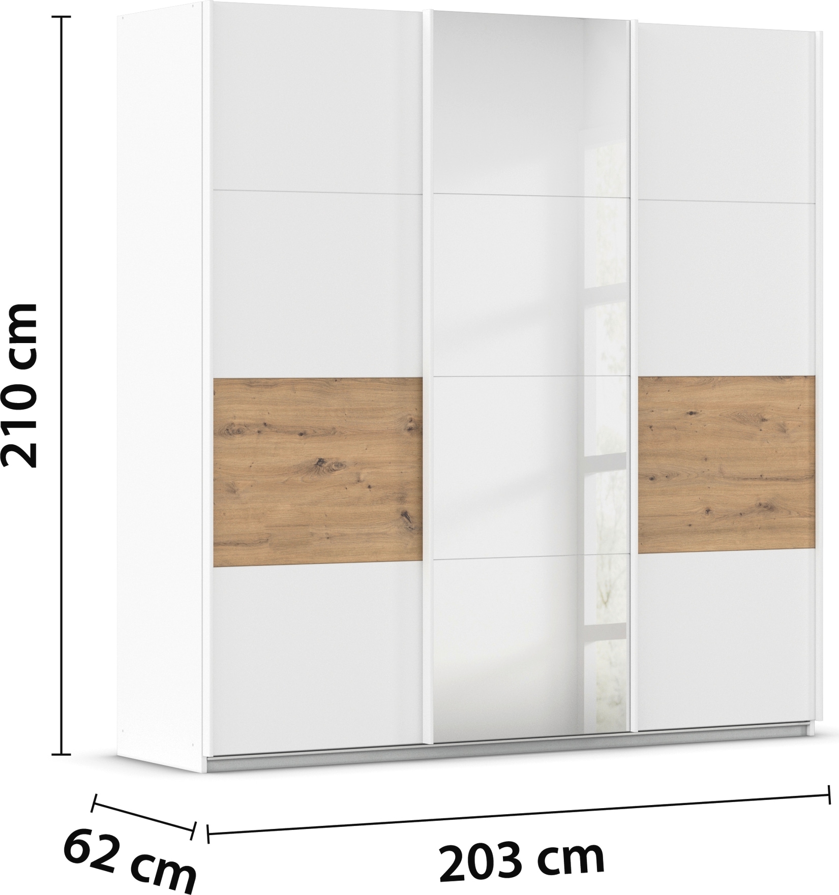 rauch Schwebetürenschrank »Kleiderschrank Schrank Garderobe CORTONA« inkl. Inneneinteilung, 2 Stoffboxen und zusätzlichen Einlegeböden