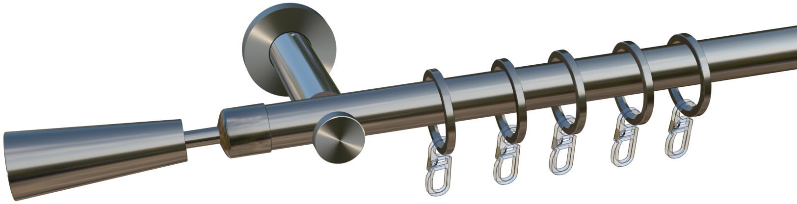 indeko Gardinenstange »Johannesburg« 1 läufig-läufig Wunschmaßlänge