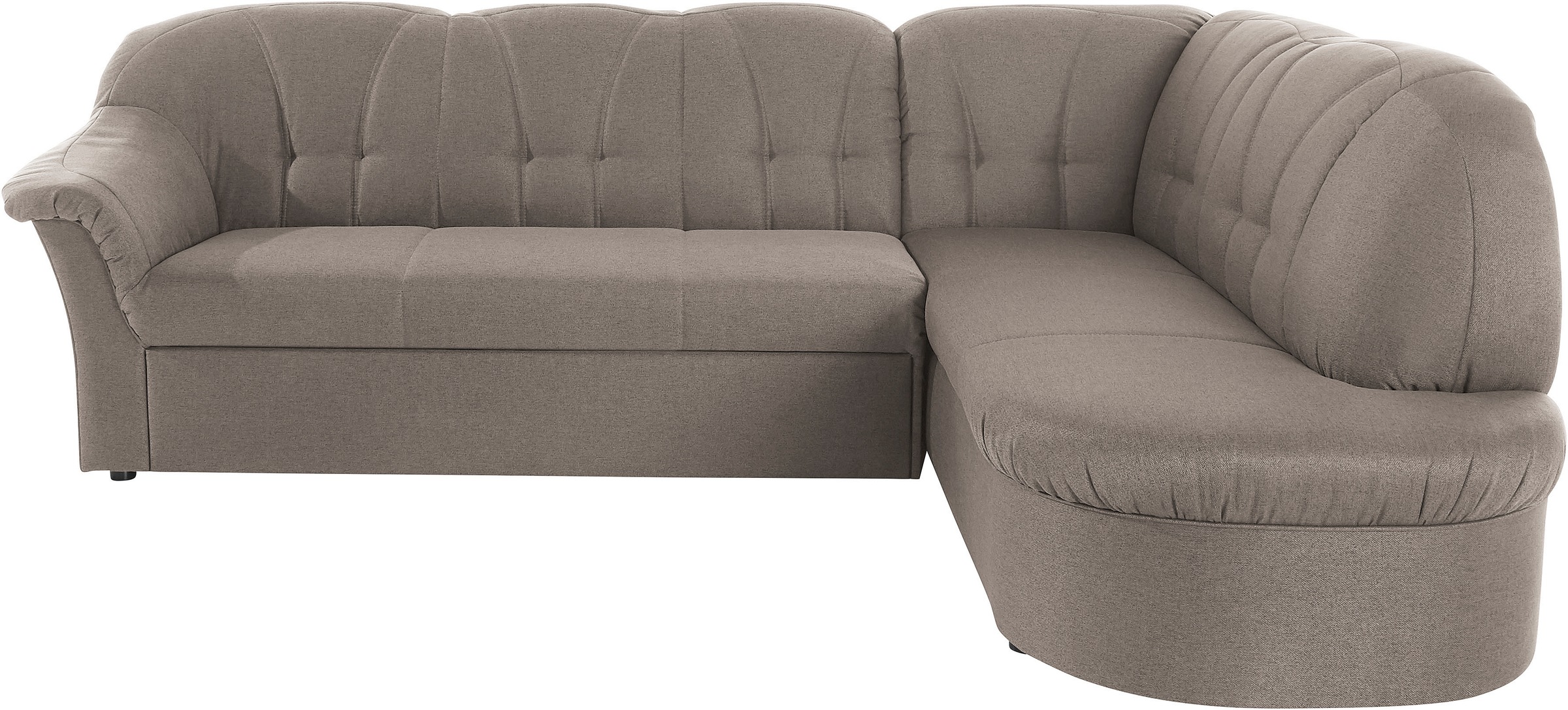 DOMO collection Ecksofa »Pegnitz, elegante Rückensteppung, zeitlose Formensprache, L-Form«, wahlweise mit Bettfunktion