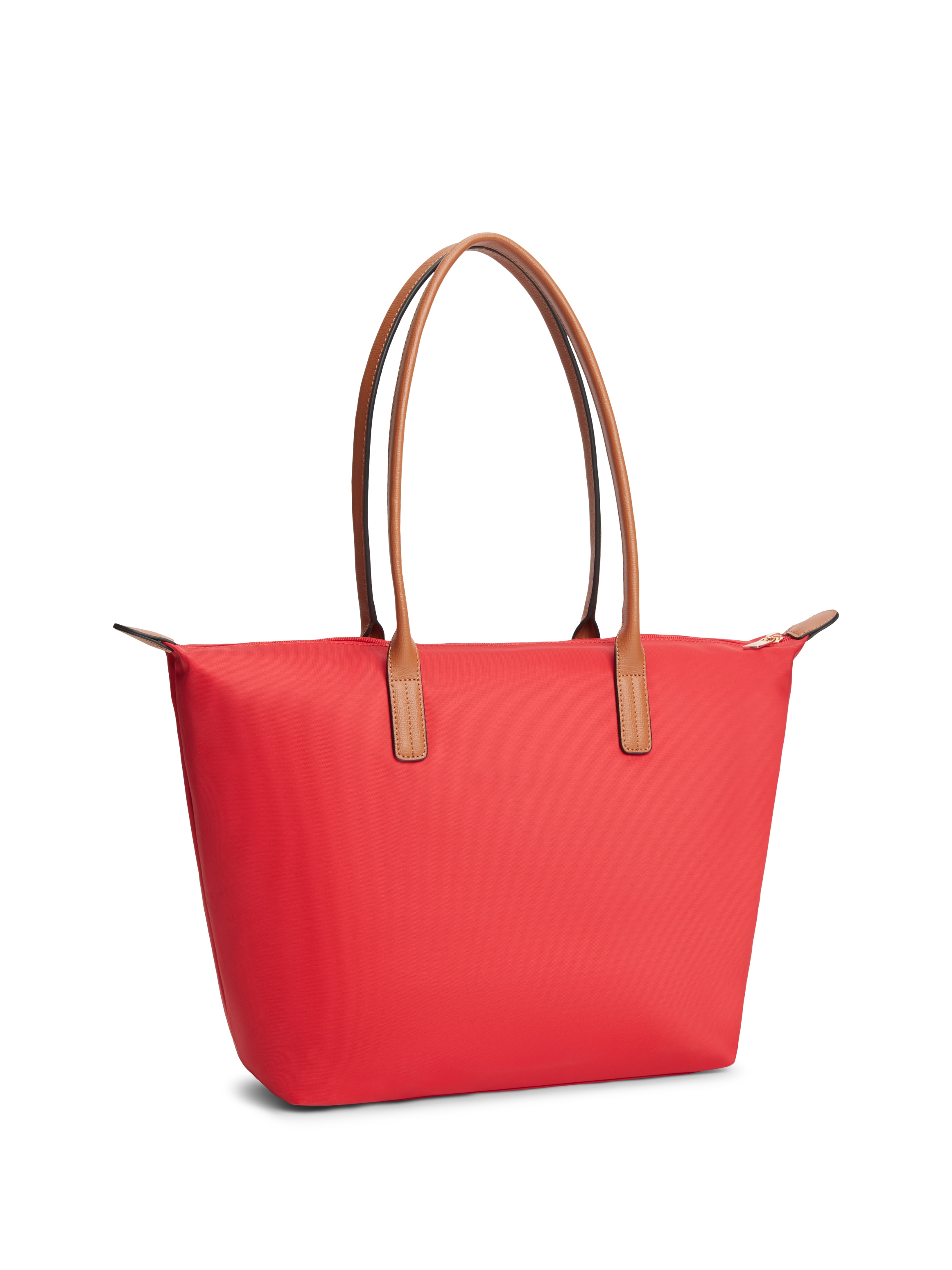 Tommy Hilfiger Tragetasche »POPETTE TOTE« Damen Handtasche, Schultertasche mit kontrastfarbigen Henkeln