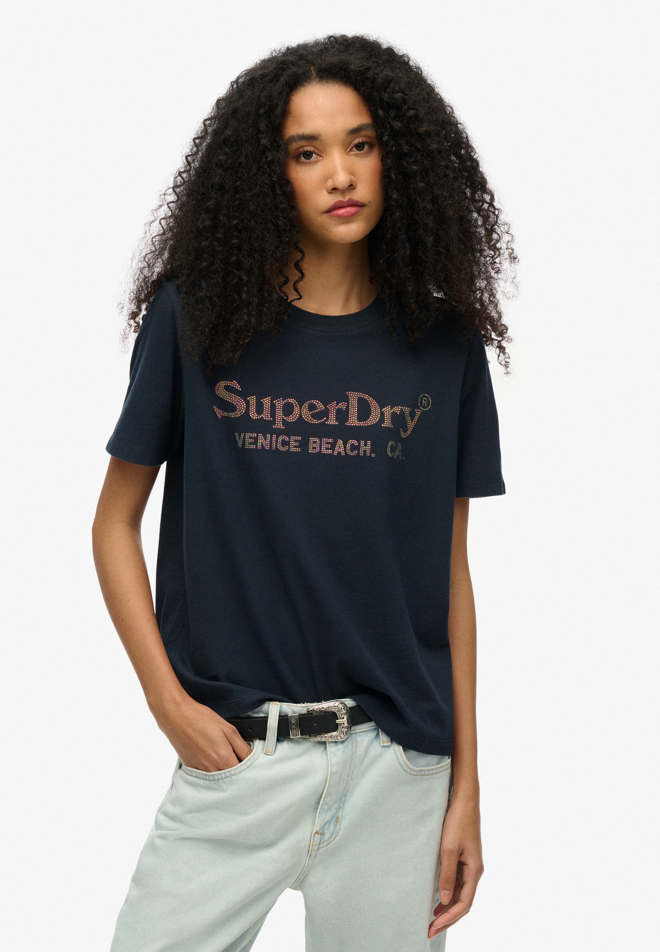 Superdry Kurzarmshirt »VENUE METALLIC RELAXED TEE«