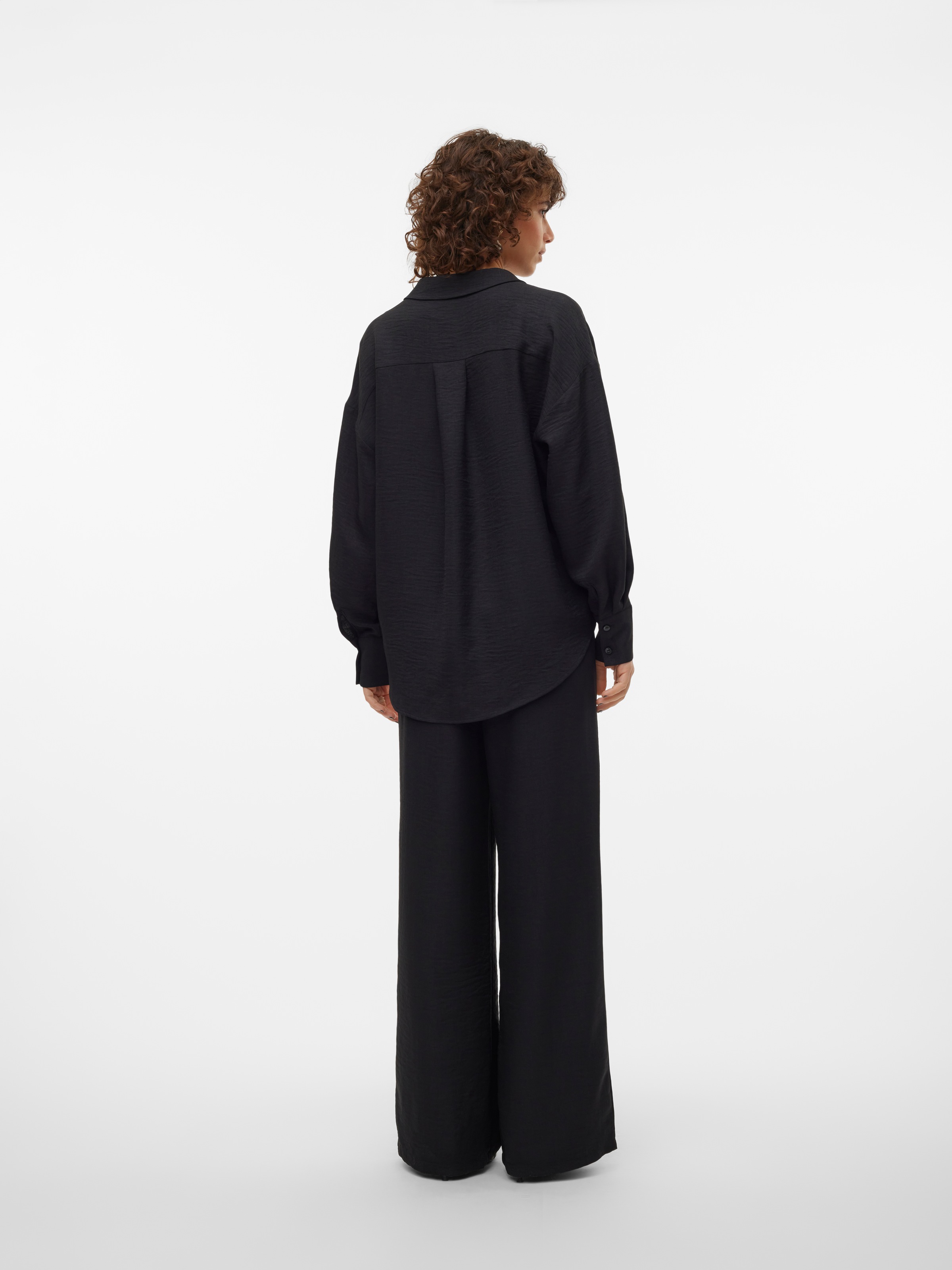 Vero Moda Langarmbluse »VMMELANEY QUEENY LS SHIRT WVN NOOS« Kunstfaser, loose fit