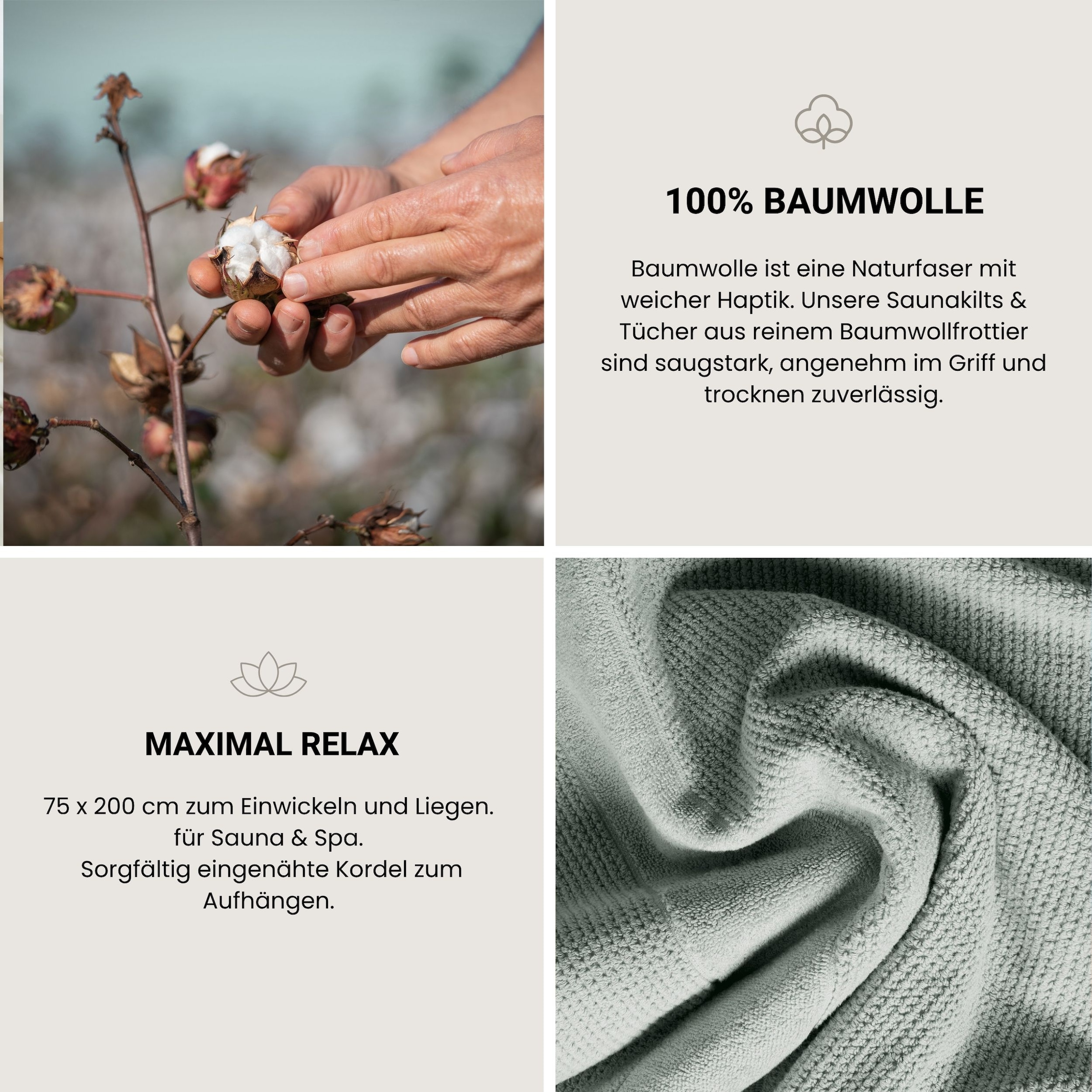 Schiesser Saunatuch »Turin in angesagter Reiskornoptik« OEKO-TEX® MADE IN GREEN