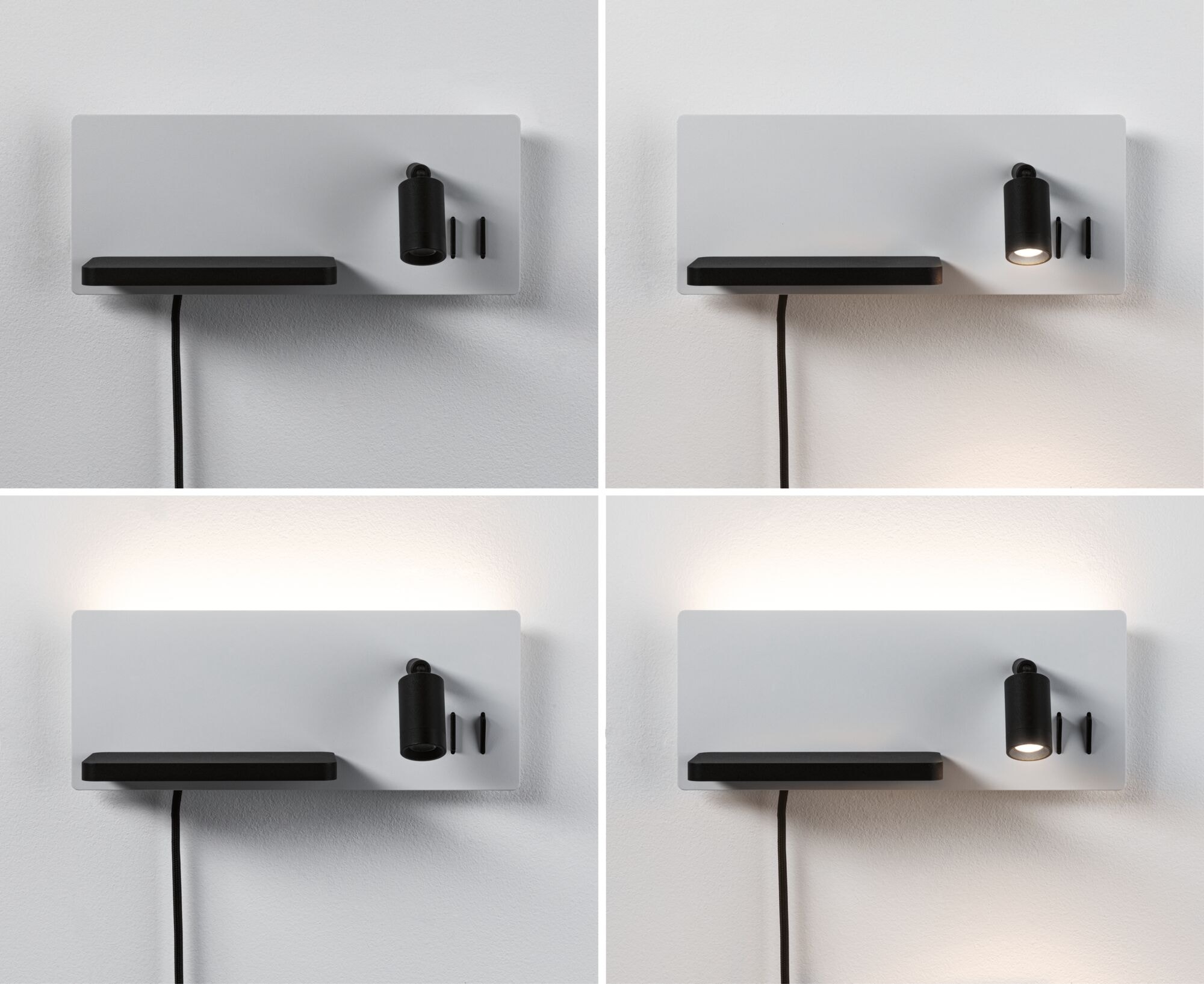 Paulmann LED Wandleuchte »Serra 2700K 650lm / 200lm 230V 5,5 / 1x2,6W« 1 Stk. Warmweiß Bettleuchte, USB C, dimmbar