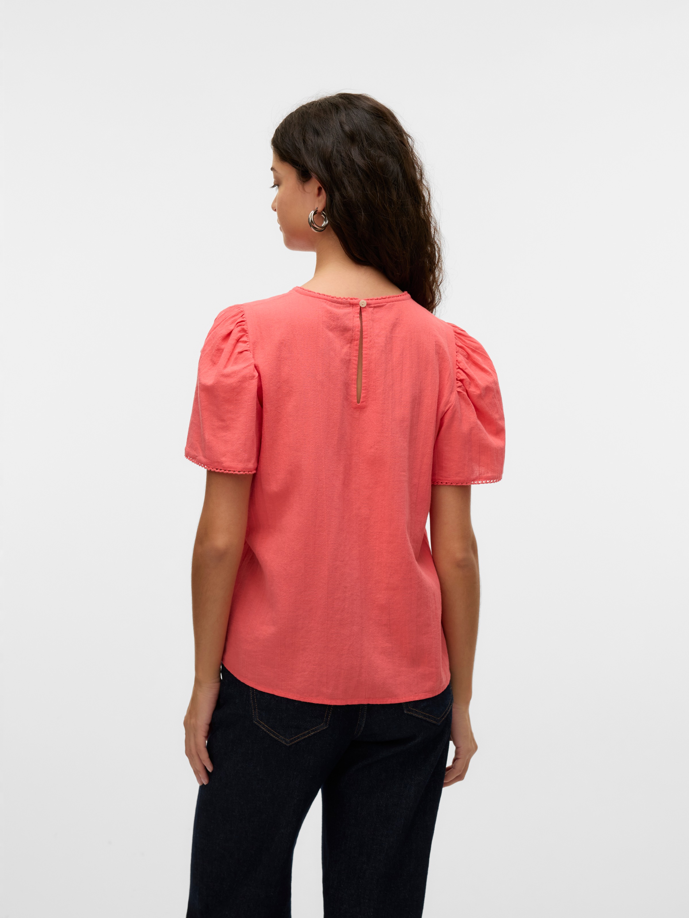 Vero Moda Kurzarmbluse »VMPRETTY SS TOP WVN GA NOOS«