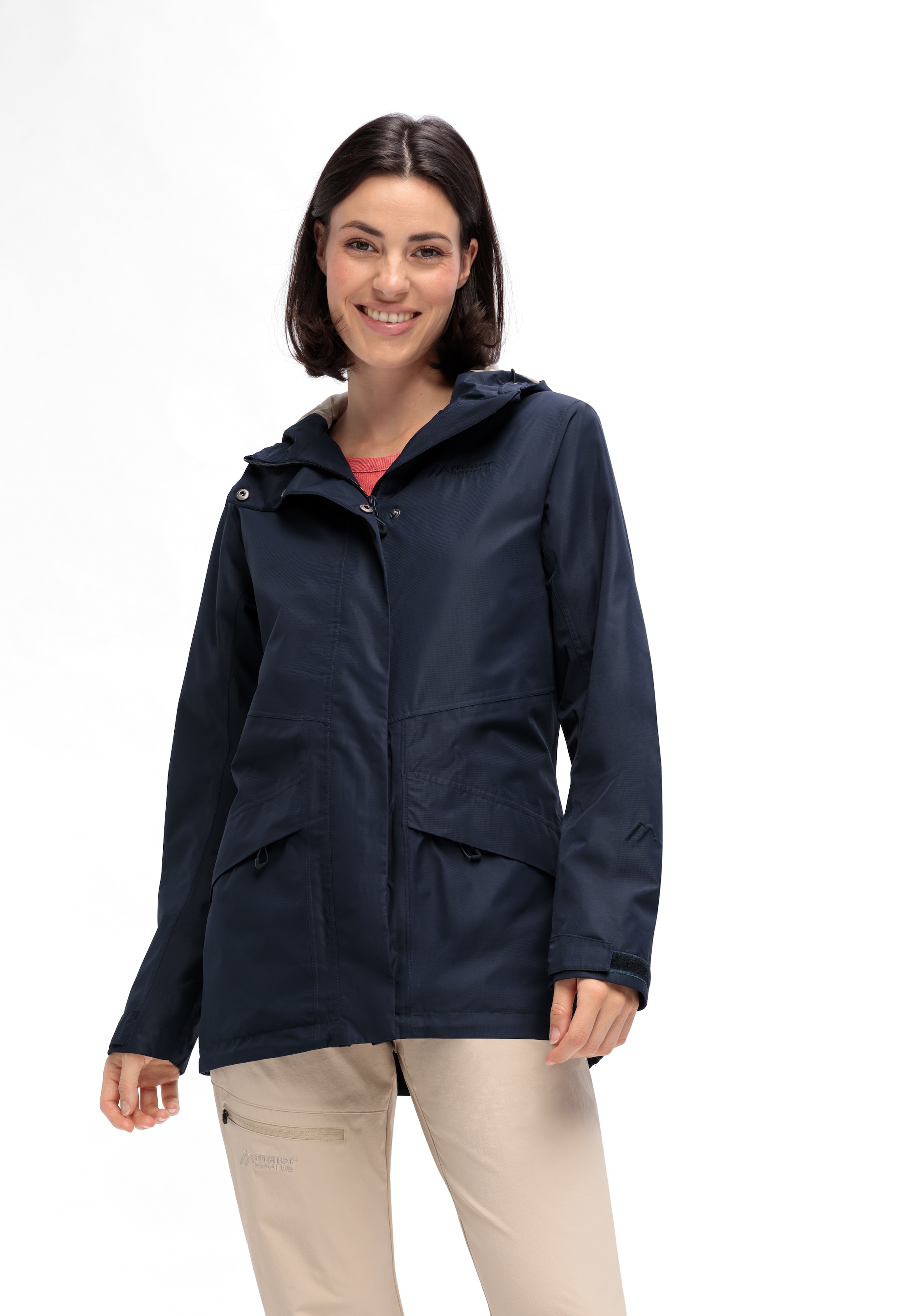 Maier Sports Outdoorjacke »Brocken Long W«, Damen Jacke wasserdicht, Funktionsjacke 2 Taschen außen + Innentasche