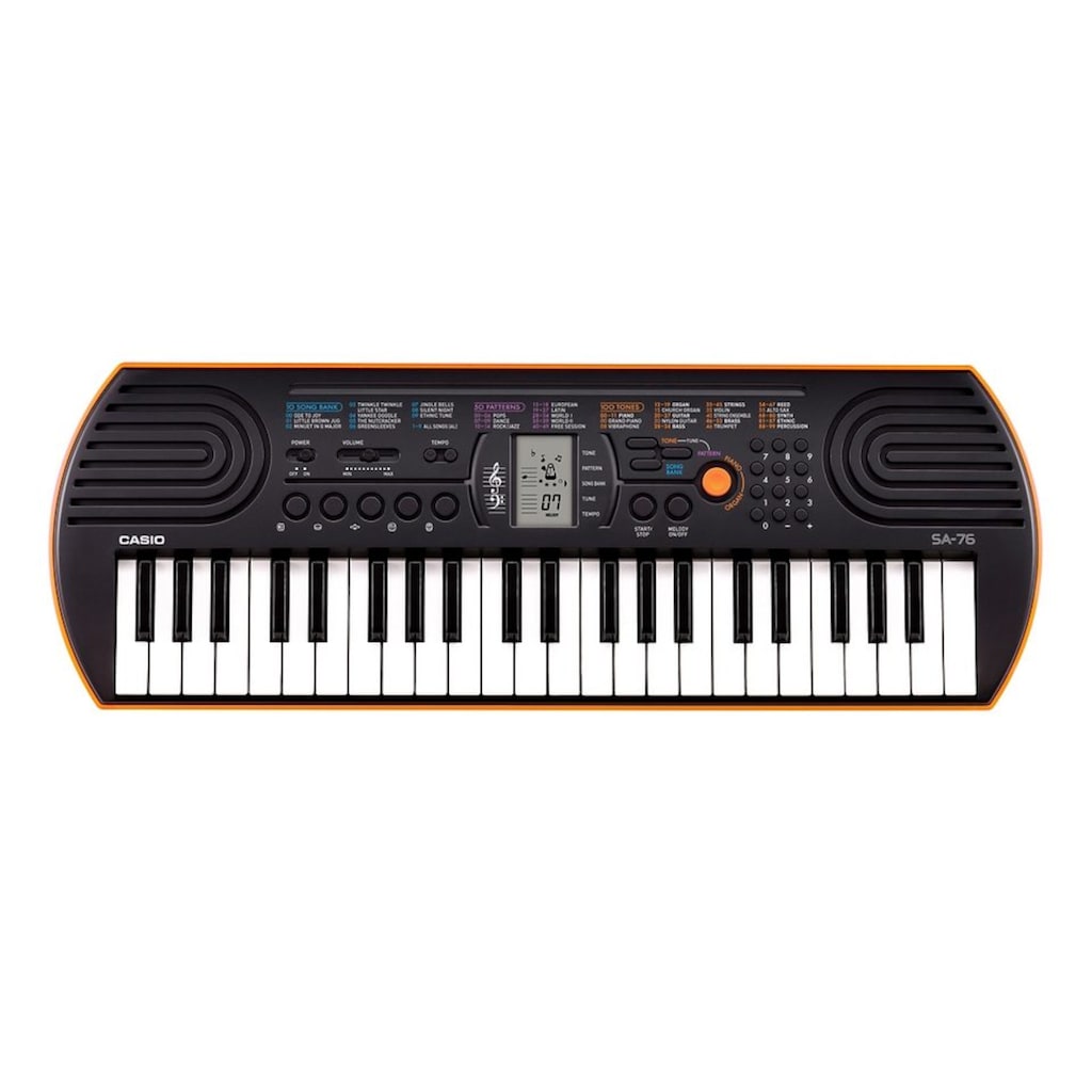 CASIO Home-Keyboard »Mini-Keyboard SA-76«, (Set, Inkl. Netzteil und Tasche)