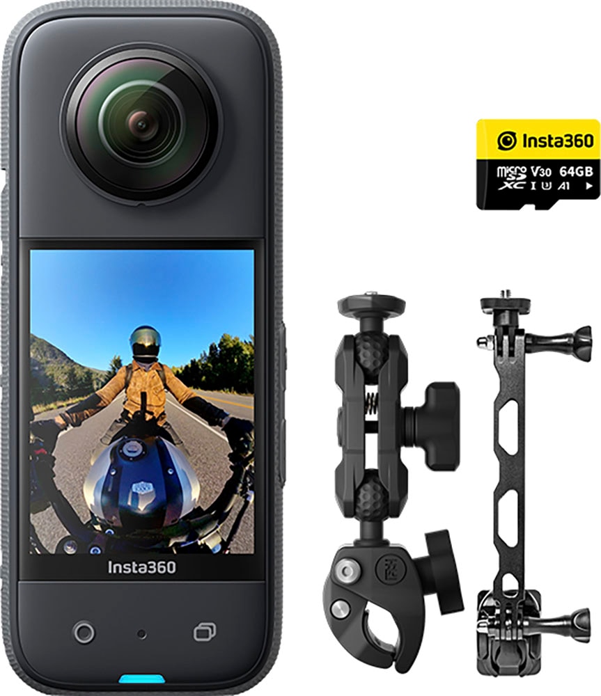 Insta360 Camcorder »X3 Motorcycle Kit«, Garantie Bluetooth-WLAN Jahre XXL 3 5,7K, | (Wi-Fi) UNIVERSAL ➥