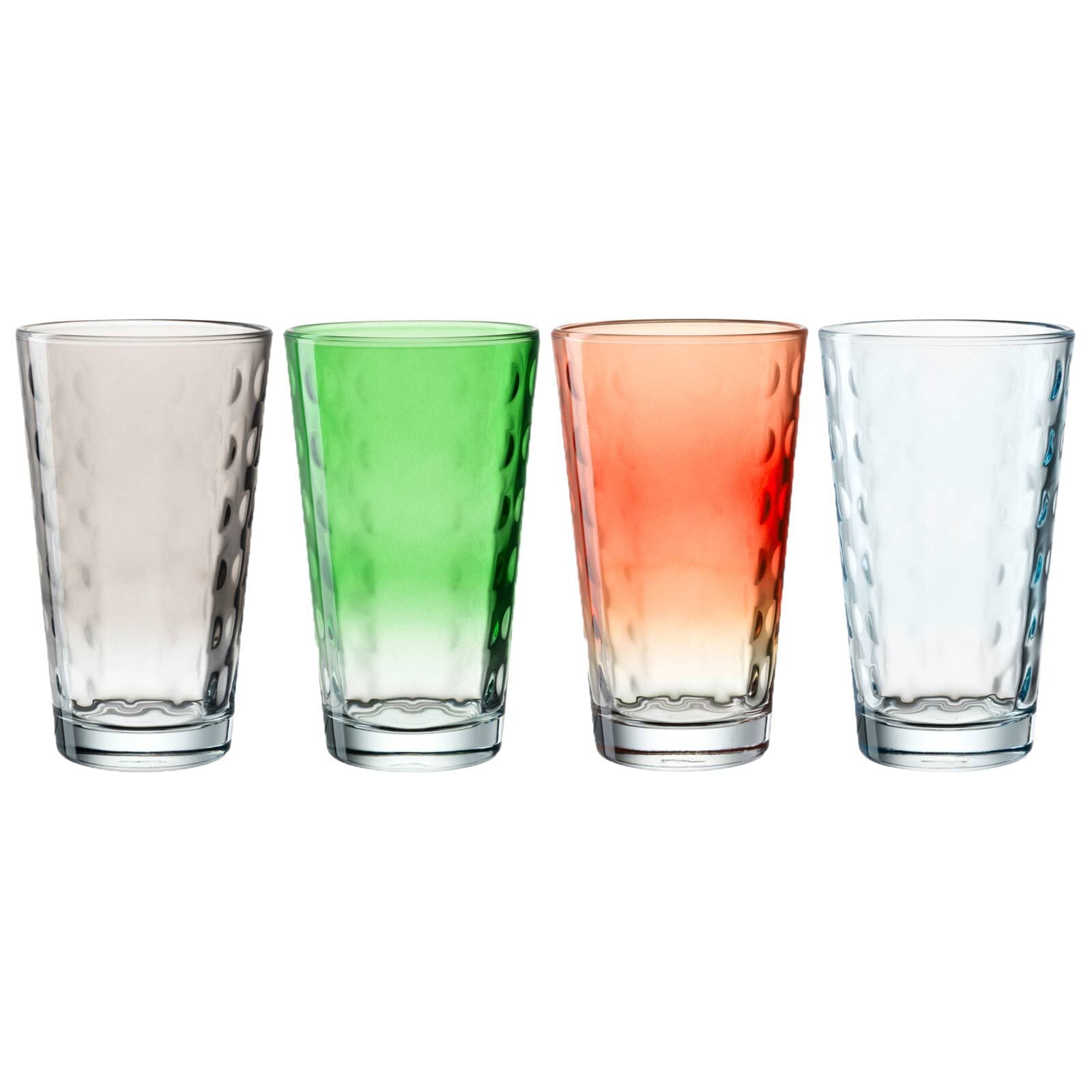 LEONARDO Glas »Trinkgläser Optic 540 ml 4er Set bunt«