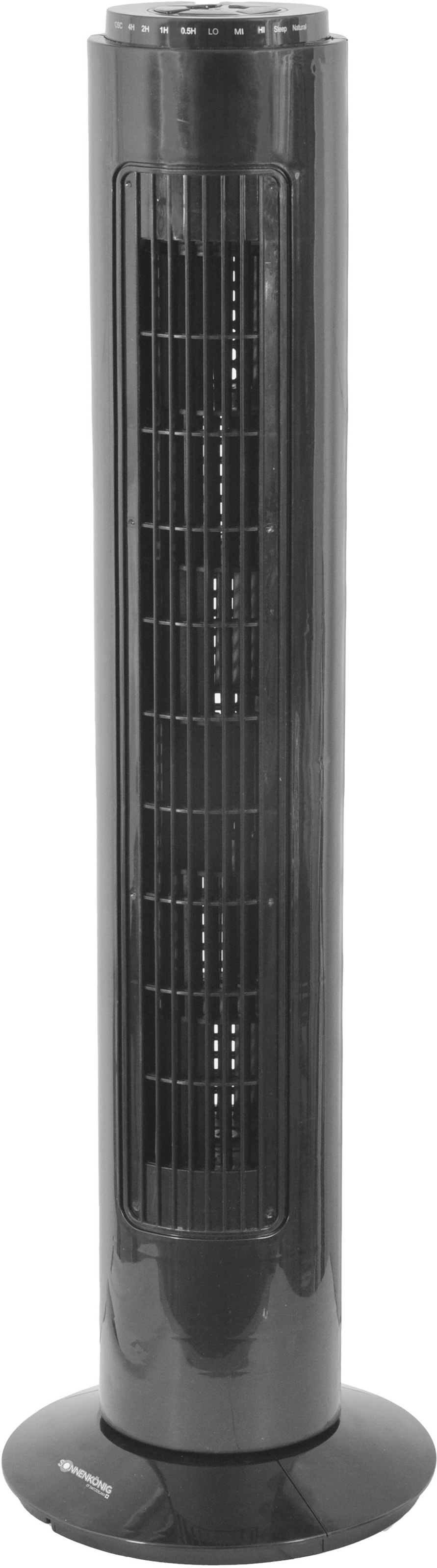 Sonnenkönig Turmventilator »Pisa, Leistung 50W, Fernbedienung, 75h Timer, Überhitzungsschutz,«, 3 Modi, 2 Ventilationsstufen, Oszillation