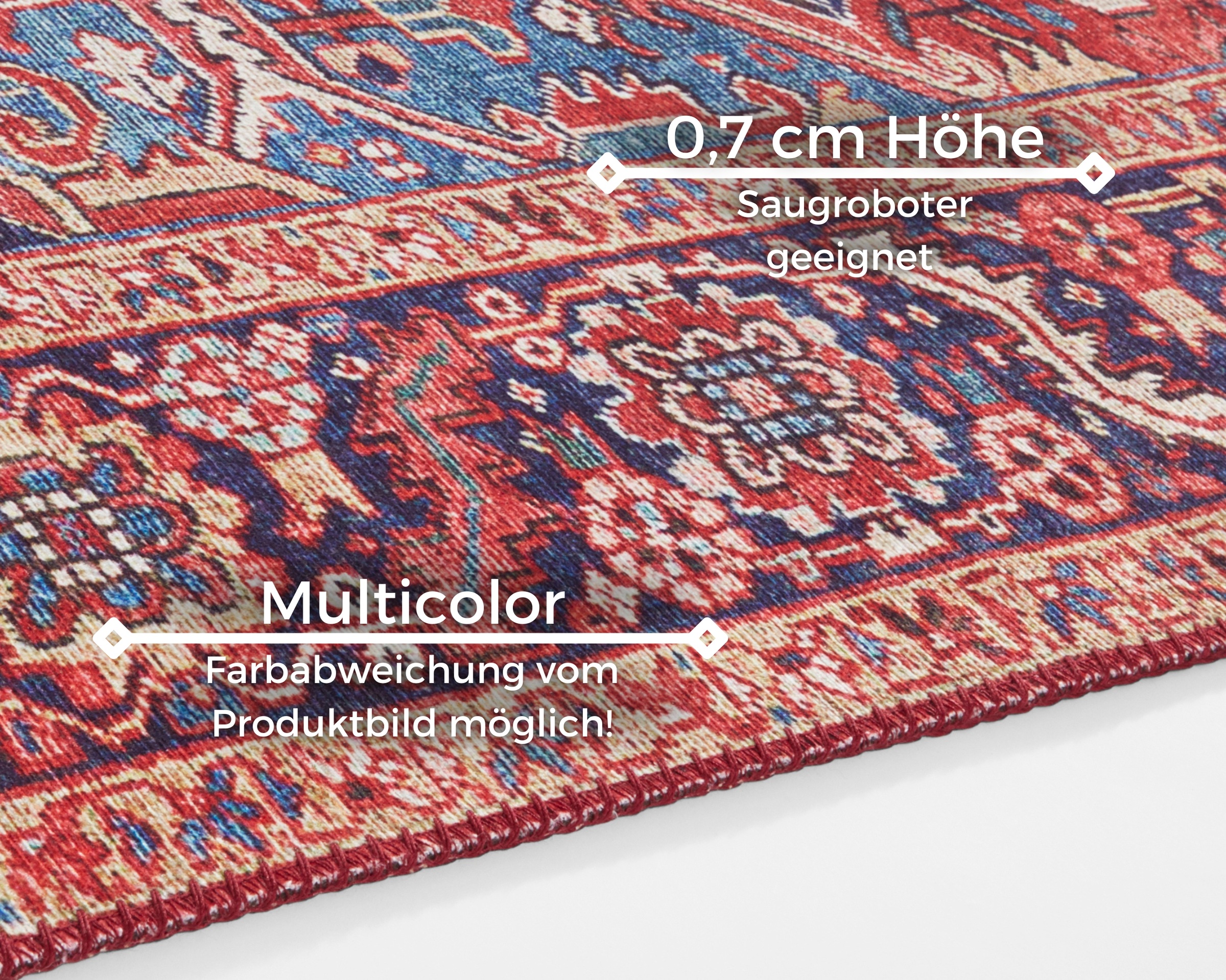 NORTHRUGS Teppich »Amata«, rechteckig, 5 mm Höhe, Orientalisch, Läufer, Vintage, Wohnzimmer, Schlafzimmer, Esszimmer