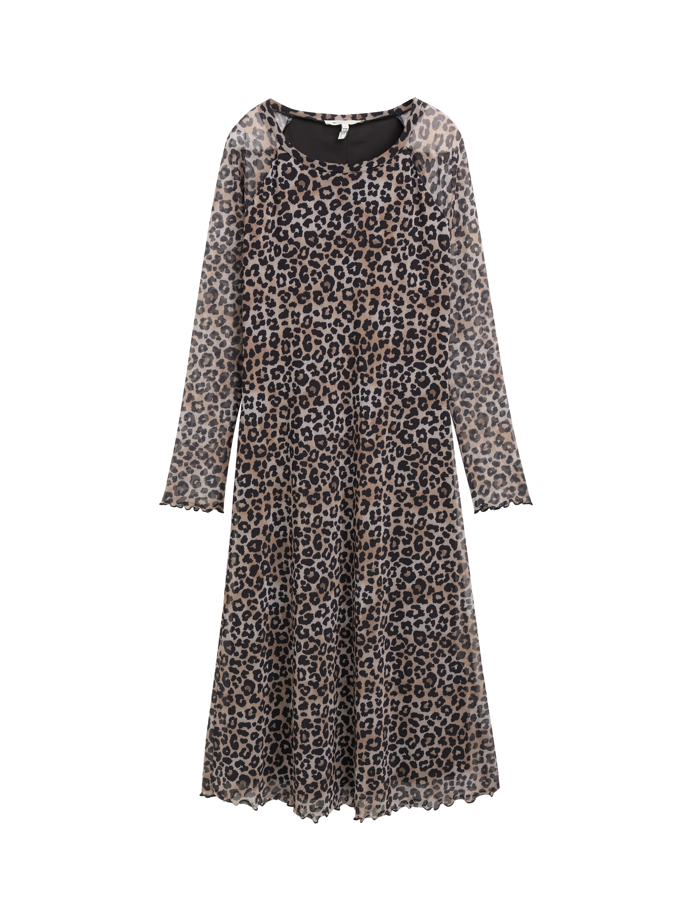 TOM TAILOR Denim Midikleid, mit All-Over Print