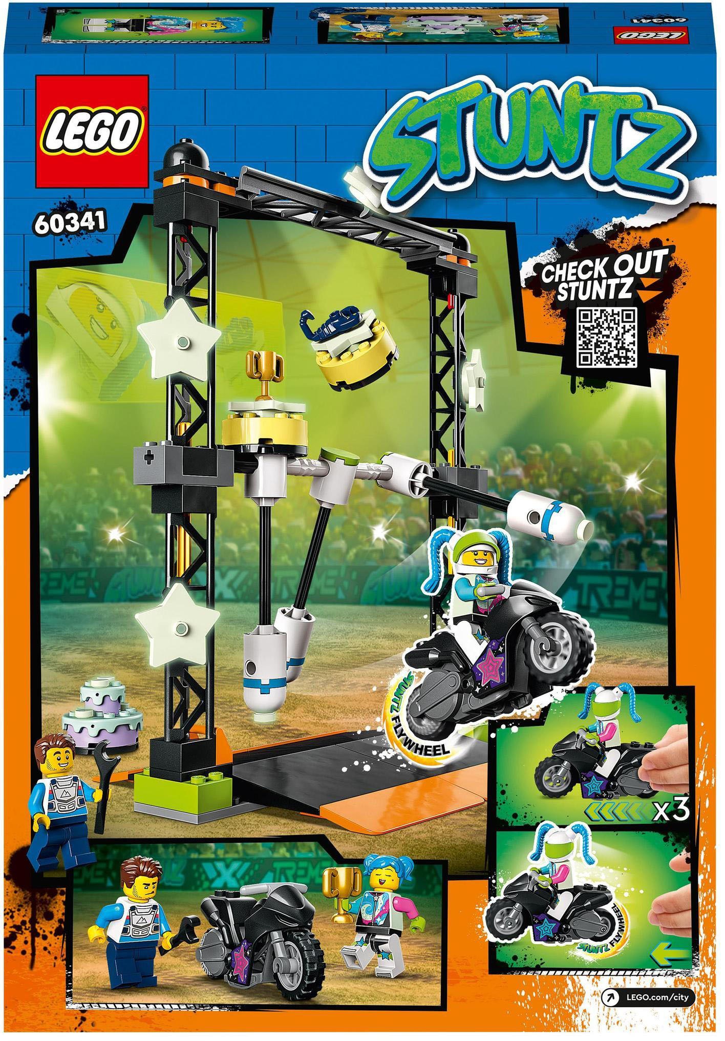 LEGO® Konstruktionsspielsteine »Umstoß-Stuntchallenge (60341), LEGO® City Stuntz«, (117 St.)