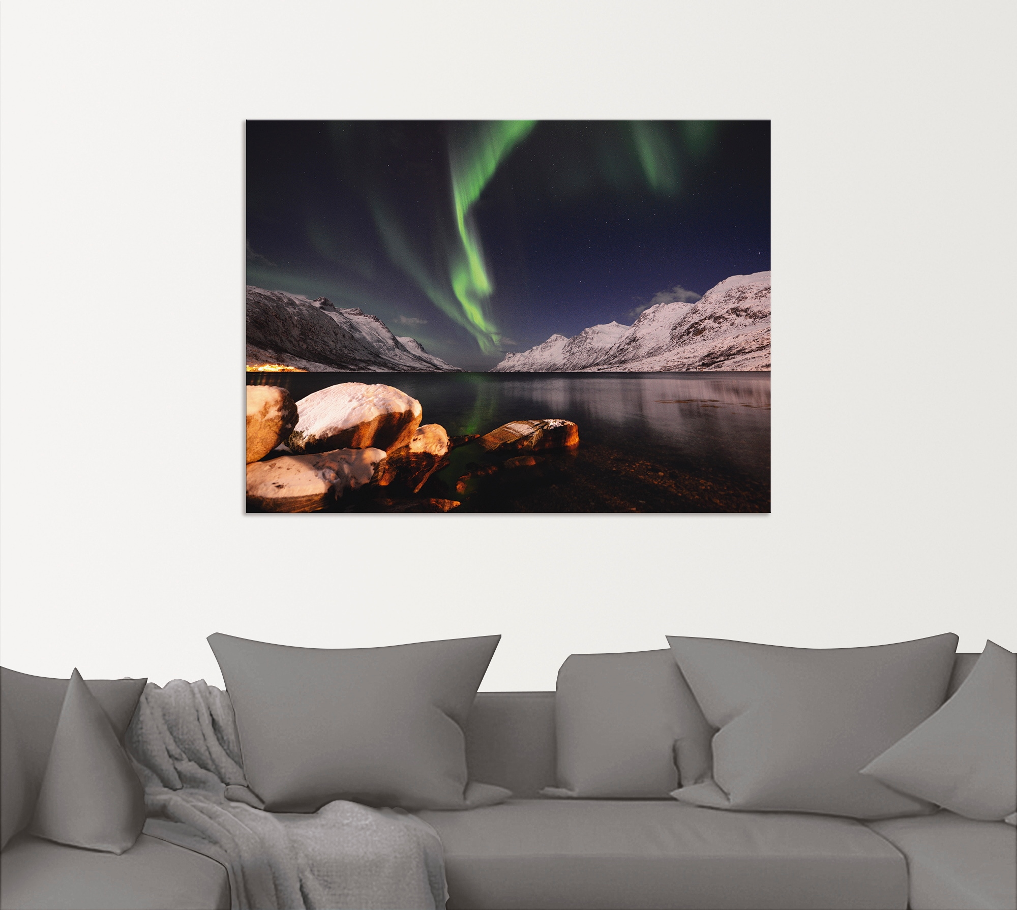 Artland Wandbild »Nordlicht Norwegen II« Himmel 1 Stk. tlg. als Alubild, Outdoorbild, Poster in verschied. Größen