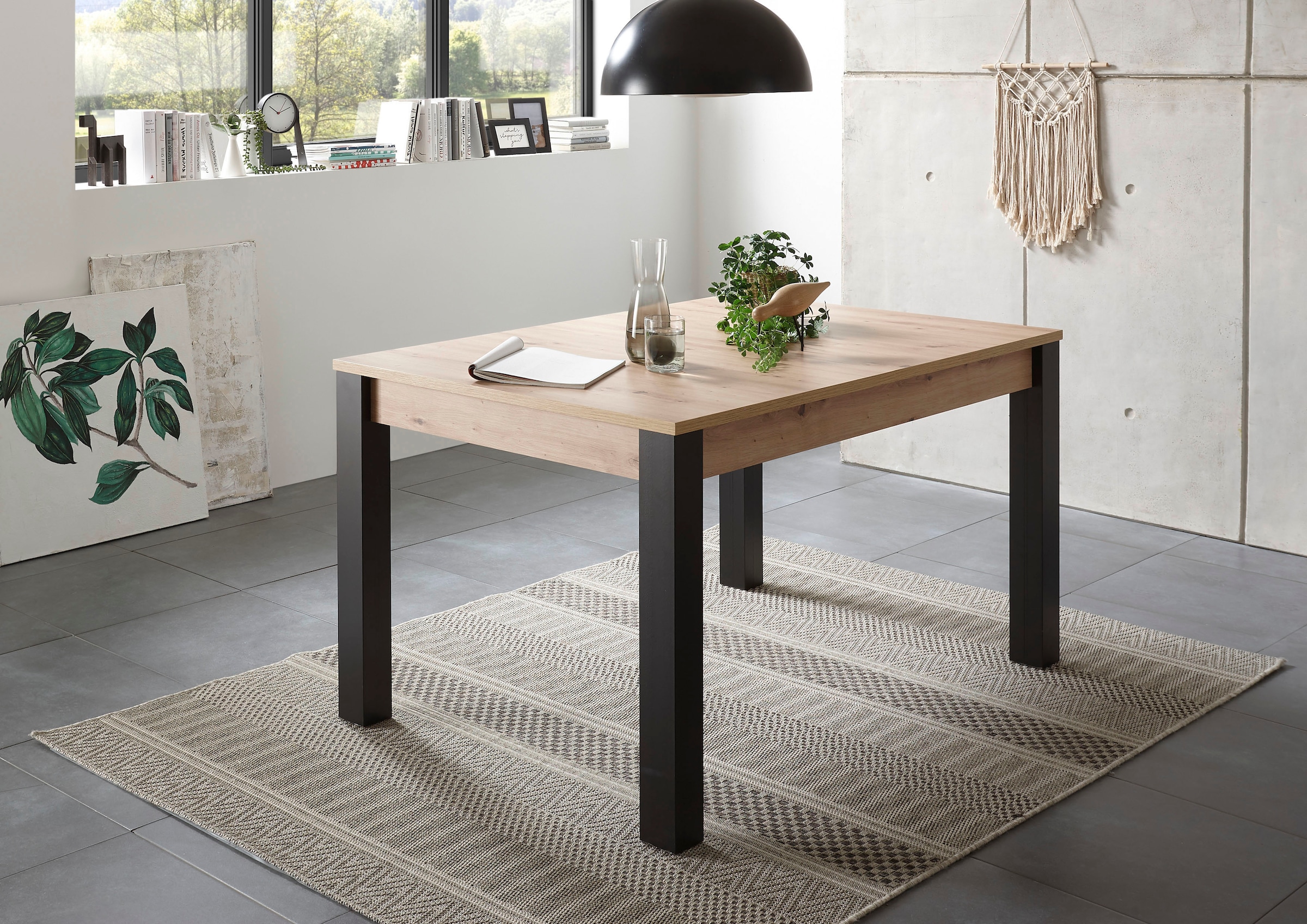 HBZ Esstisch »LUCAS, TOPSELLER!«, (Ausziehbar), 140-210 cm ausziehbar, Tisch in Eiche Artisan Dekor