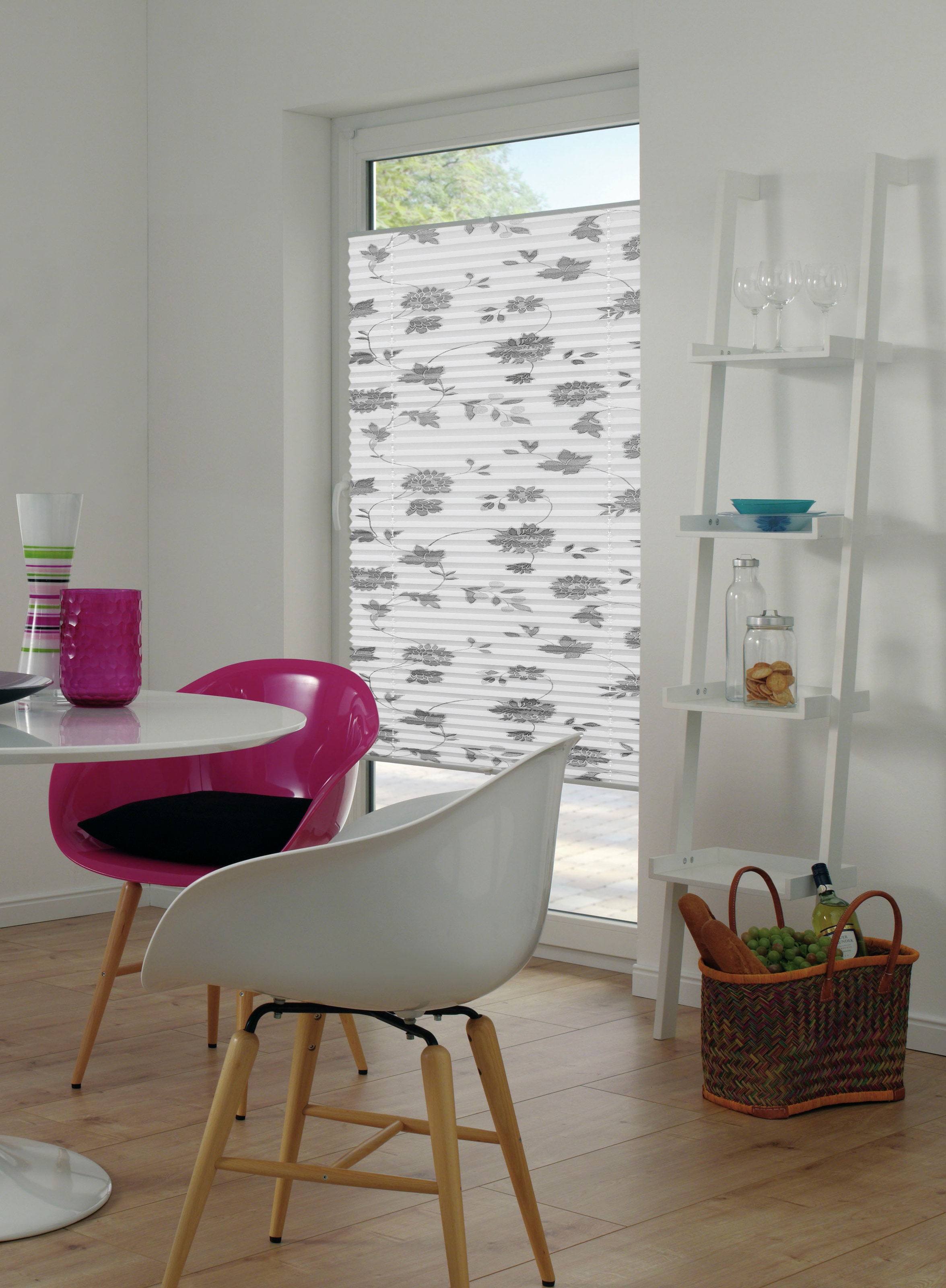 GARDINIA Plissee »Concept zum Klemmen Flowers and Plants Blüte« blickdicht Perlreflex-beschichtet ohne Bohren verspannt in der Breite kürzbar