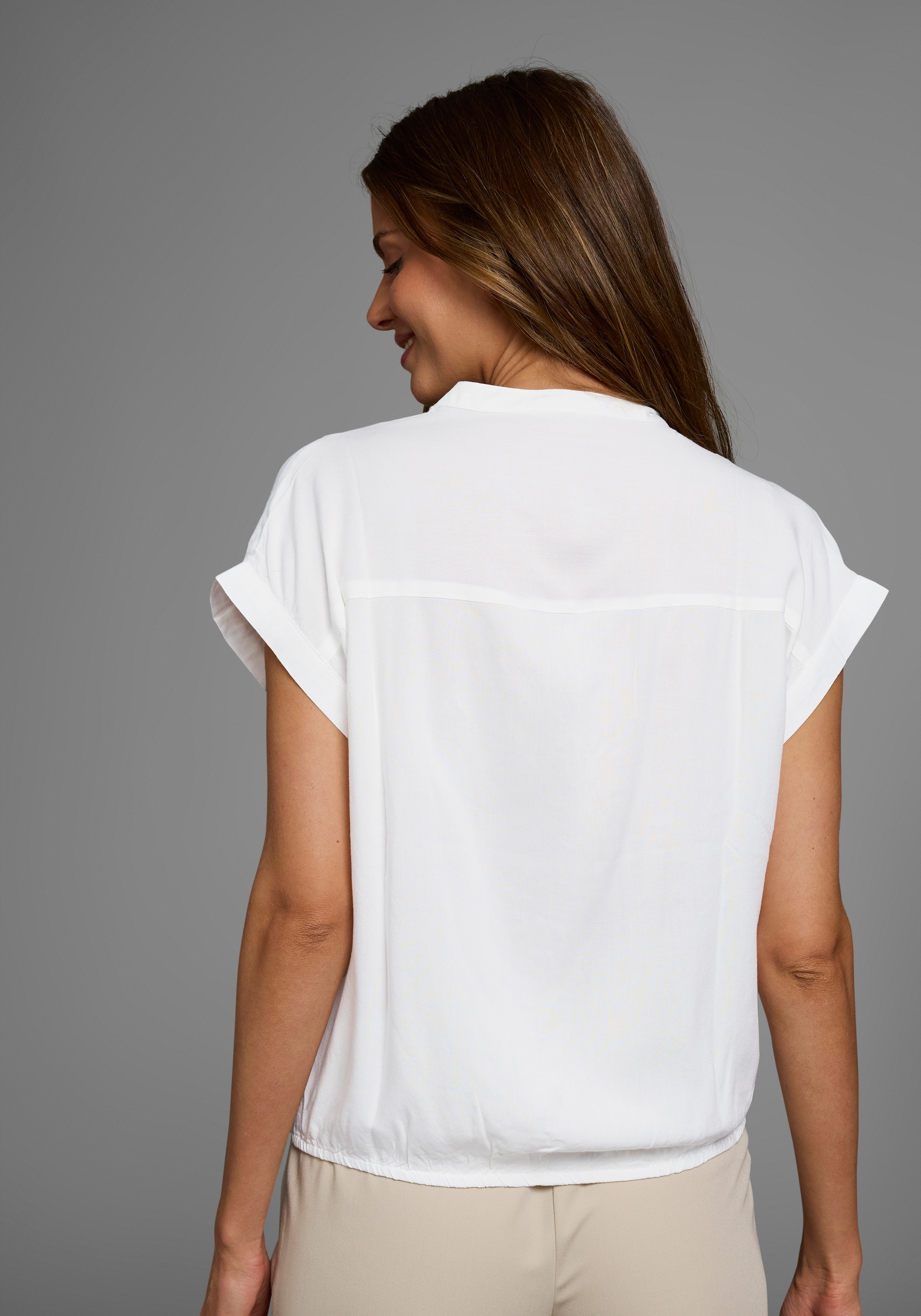 Boysen's Hemdbluse, im Oversized-Style mit Ballonsaum