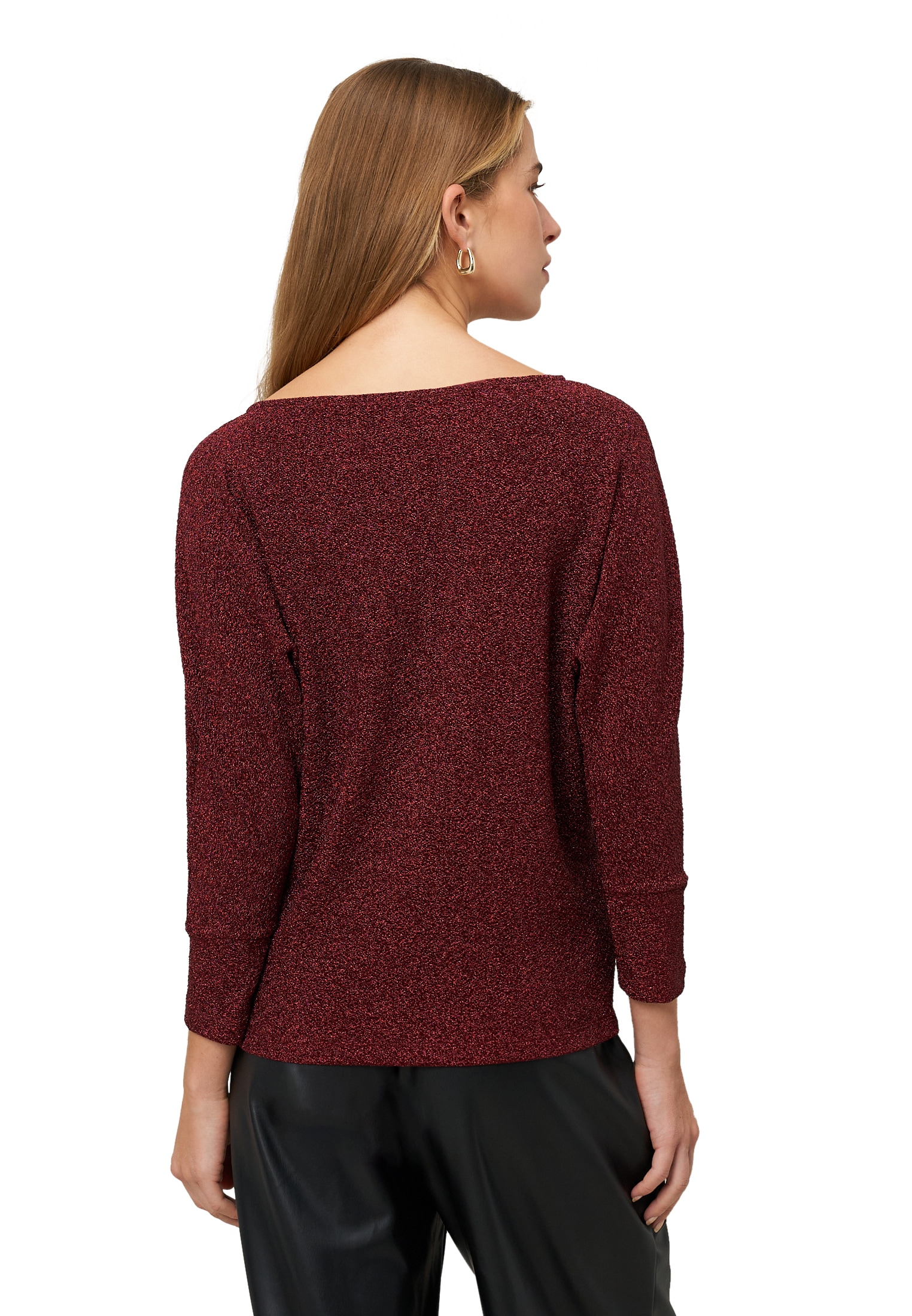 Zero Langarmshirt »Glitzershirt mit U-Boot Ausschnitt«