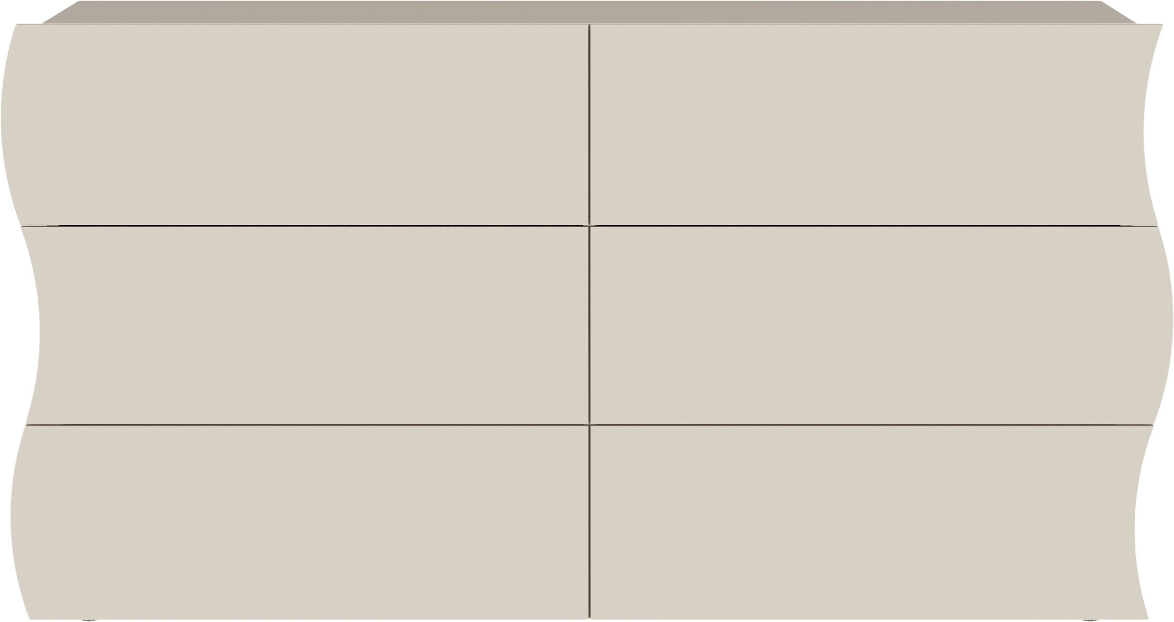 Home affaire Kommode »Onda« Onda, 154 cm breit, Kaschmir, mit 6 Schubladen, Made in Italy