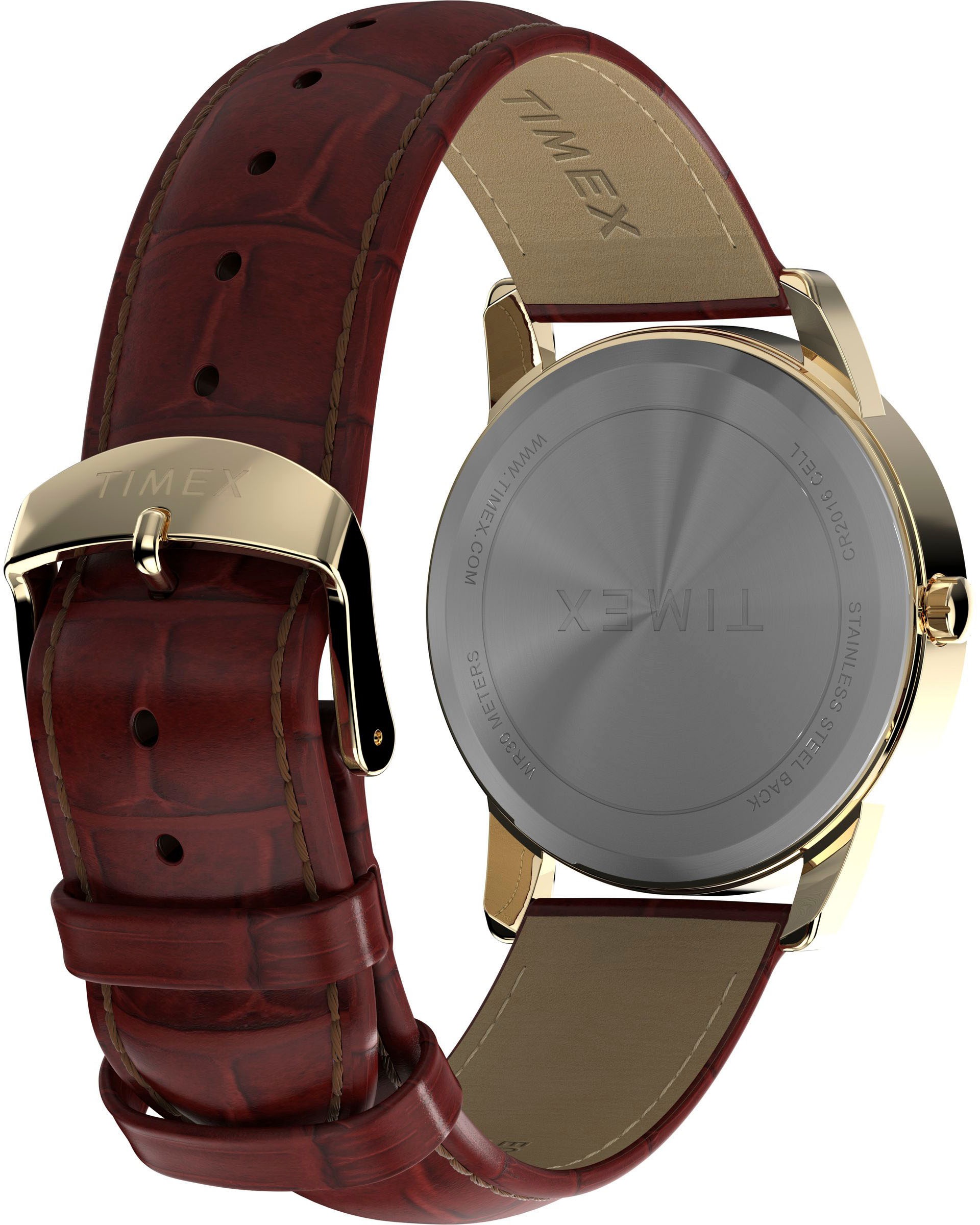 Timex Quarzuhr »EASY READER CLASSIC«, Armbanduhr, Herrenuhr, Damenuhr,Lederarmband,Datum