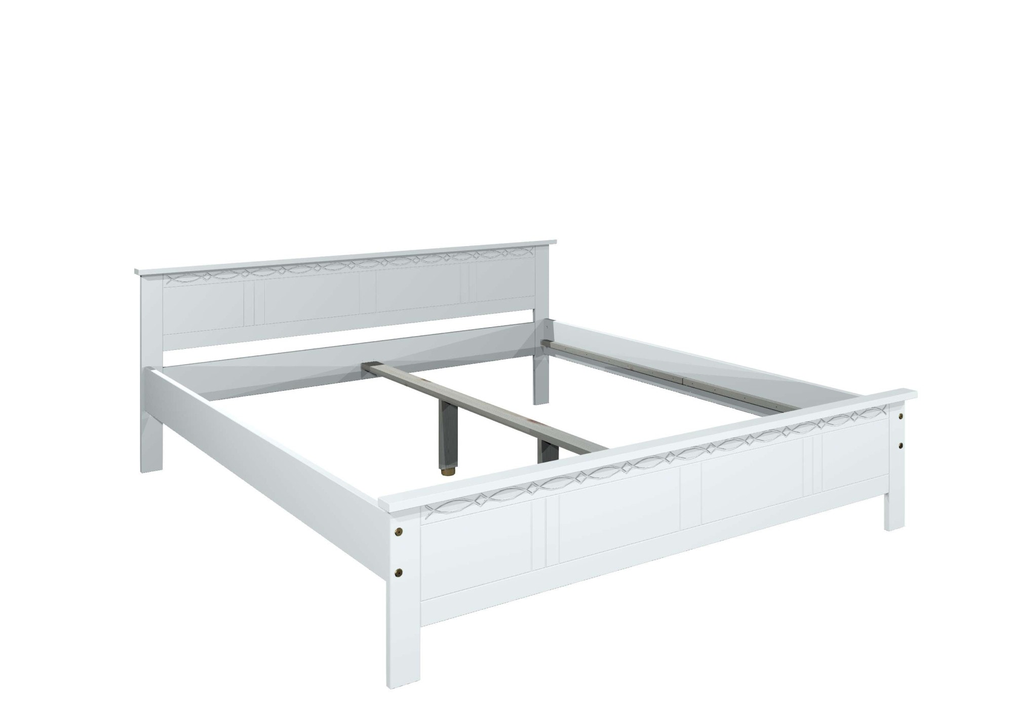 Home affaire Massivholzbett »Indra, TOPSELLER, Landhausstil, edles Design,zertifiziertes Massivholz«, (Breite/Belastbarkeit 180cm/220 KG, 140cm/180 KG, 90cm/120 KG), mit dekorativen Fräsungen, in 2 Breiten und Farben