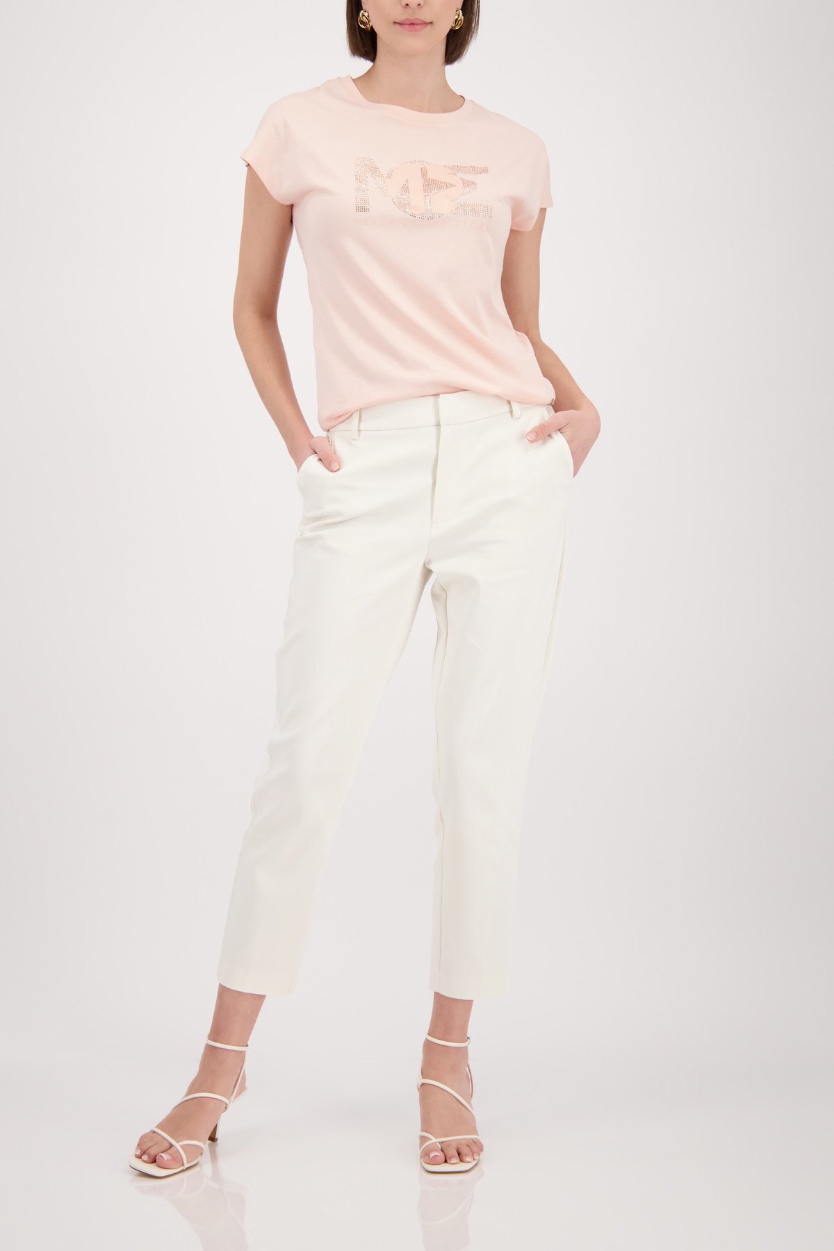 Monari T-Shirt »Shirt Basic Schmuck« Regular fit mit Strasssteinen