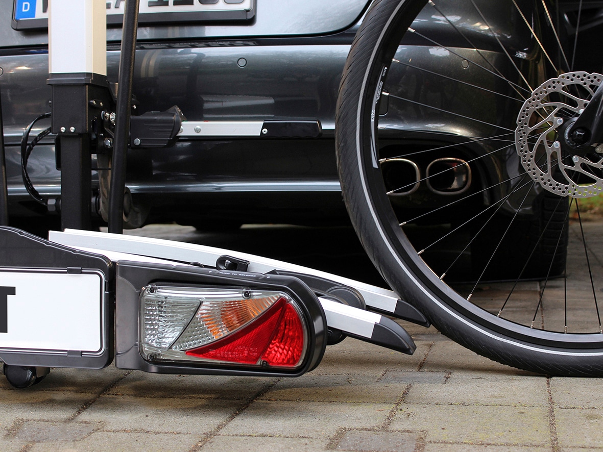 EUFAB Kupplungsfahrradträger »Bike Lift«, rollbar, inkl. Schutzhülle