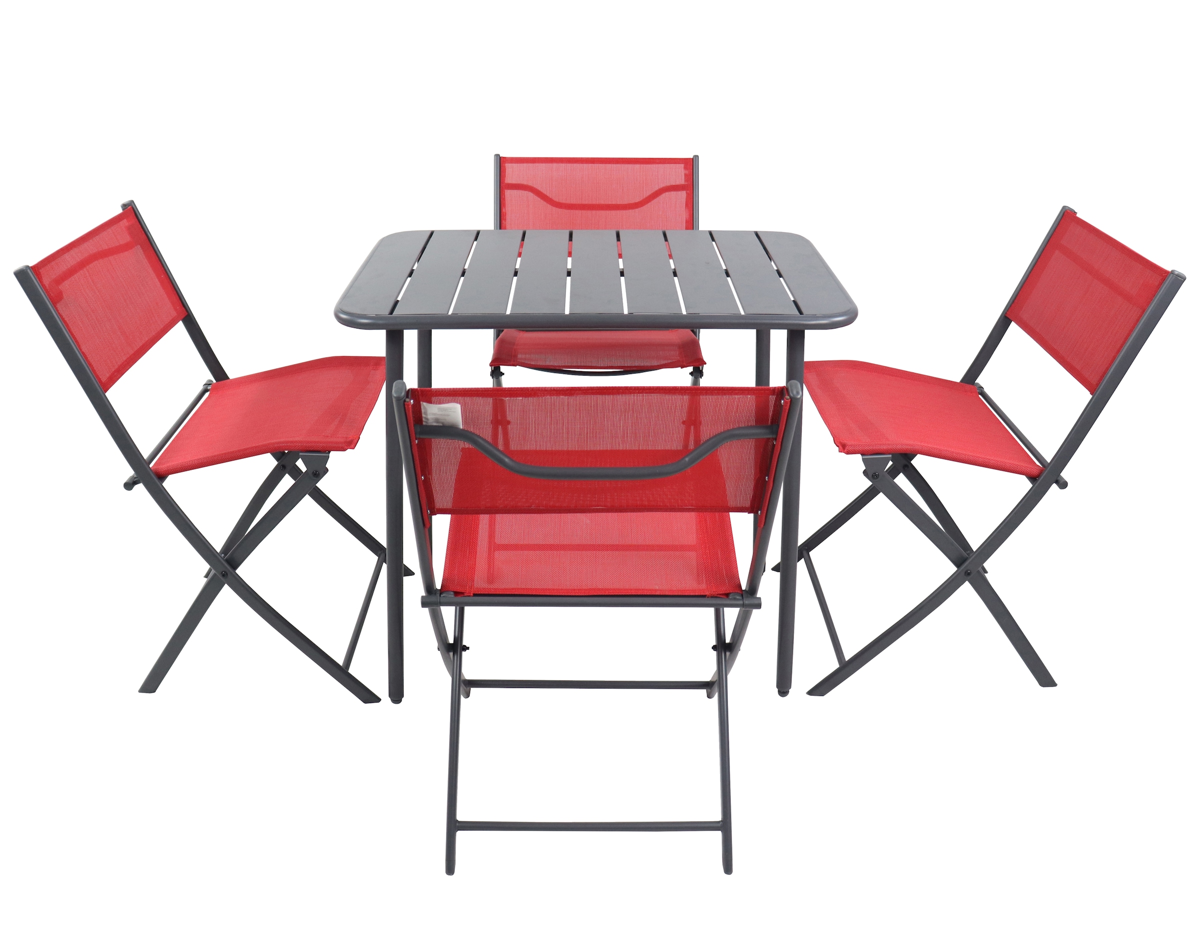 VCM Garten-Essgruppe »VCM 5-tlg Gartenmöbel Set | Sitzgruppe Essgruppe | 1xTisch, 4x Klappstühle | Tisch Maße ca. H. 72 x B. 80 x T. 55 cm | Garten Set ¿ Sumila 80x55«, (5 tlg., Sumila)