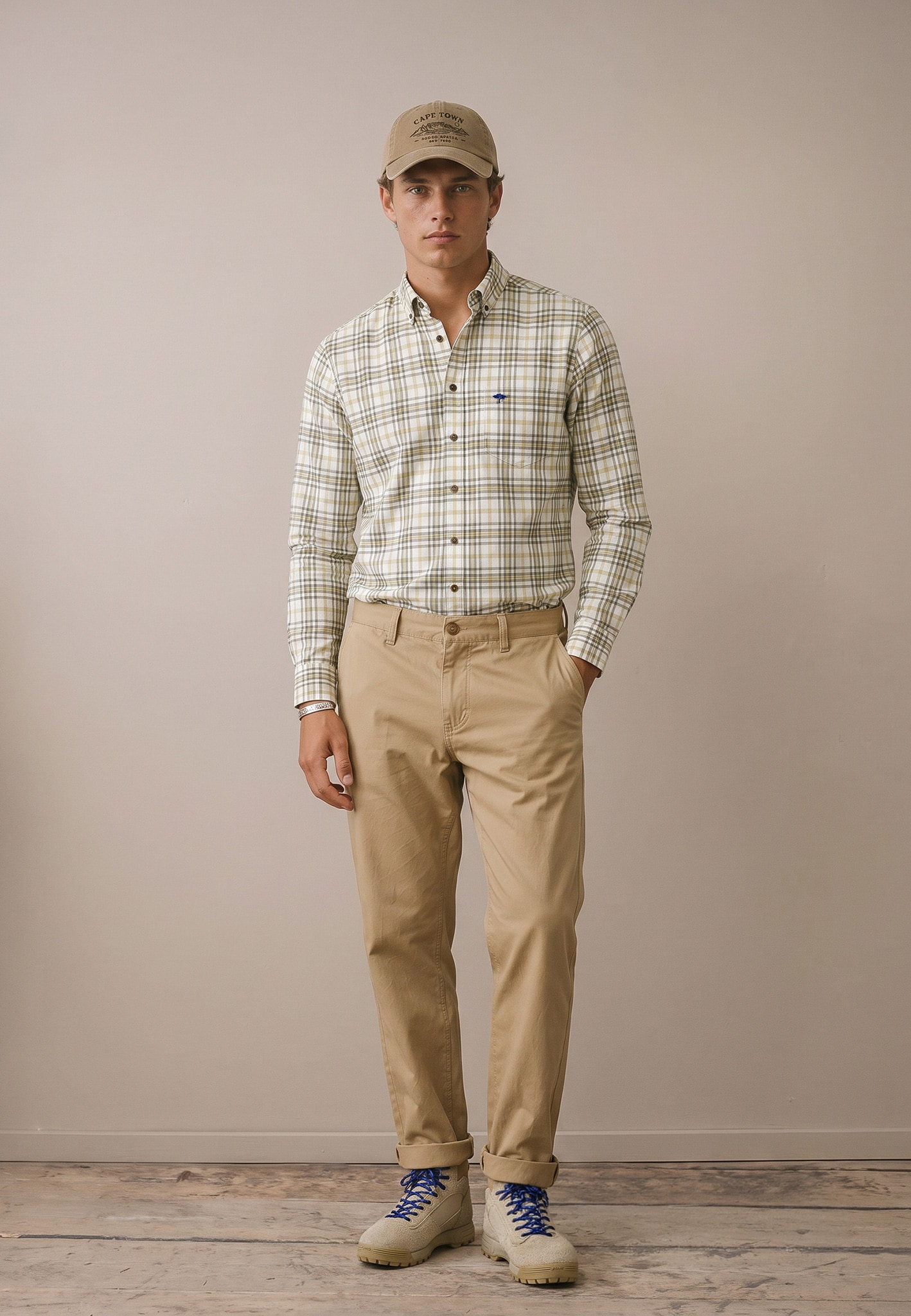 FYNCH-HATTON mit Button-Down-Kragen