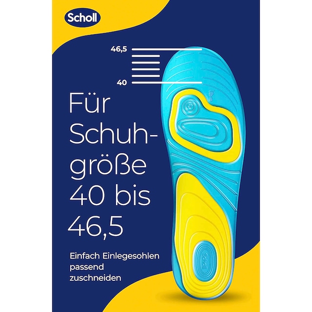 Scholl »GelActiv Männer«, Polsterung doppelte Verbesserter Komfort bei durch Für ♕ - Freizeitschuhe Everyday Einlegesohlen