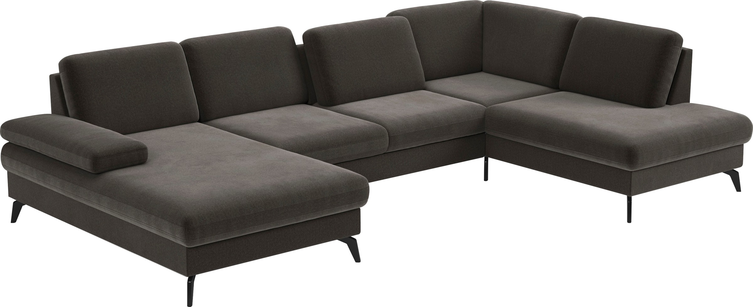 sit&more Wohnlandschaft »Morris U-Form, inkl. Sitztiefenverstellung«, wahlweise mit Armteilverstellung, Bettfunktion & Bettkasten