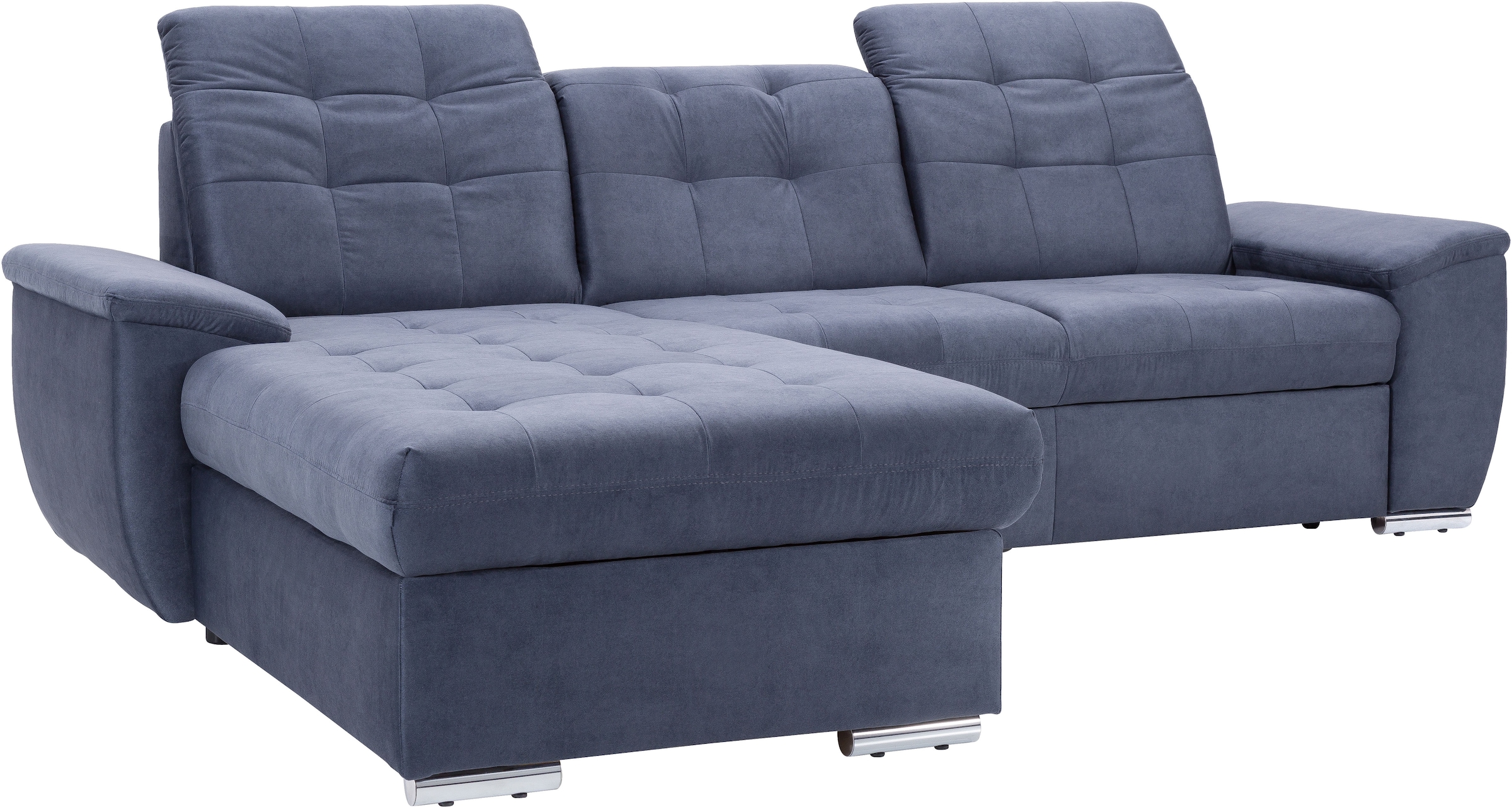 exxpo - sofa fashion Ecksofa »Derby Inkl. Kopfteilverstellung, wahlw. Bett & Bettkasten, L-Form« EXTRA an Komfort zum Relaxen, Entspannen und Wohlfühlen
