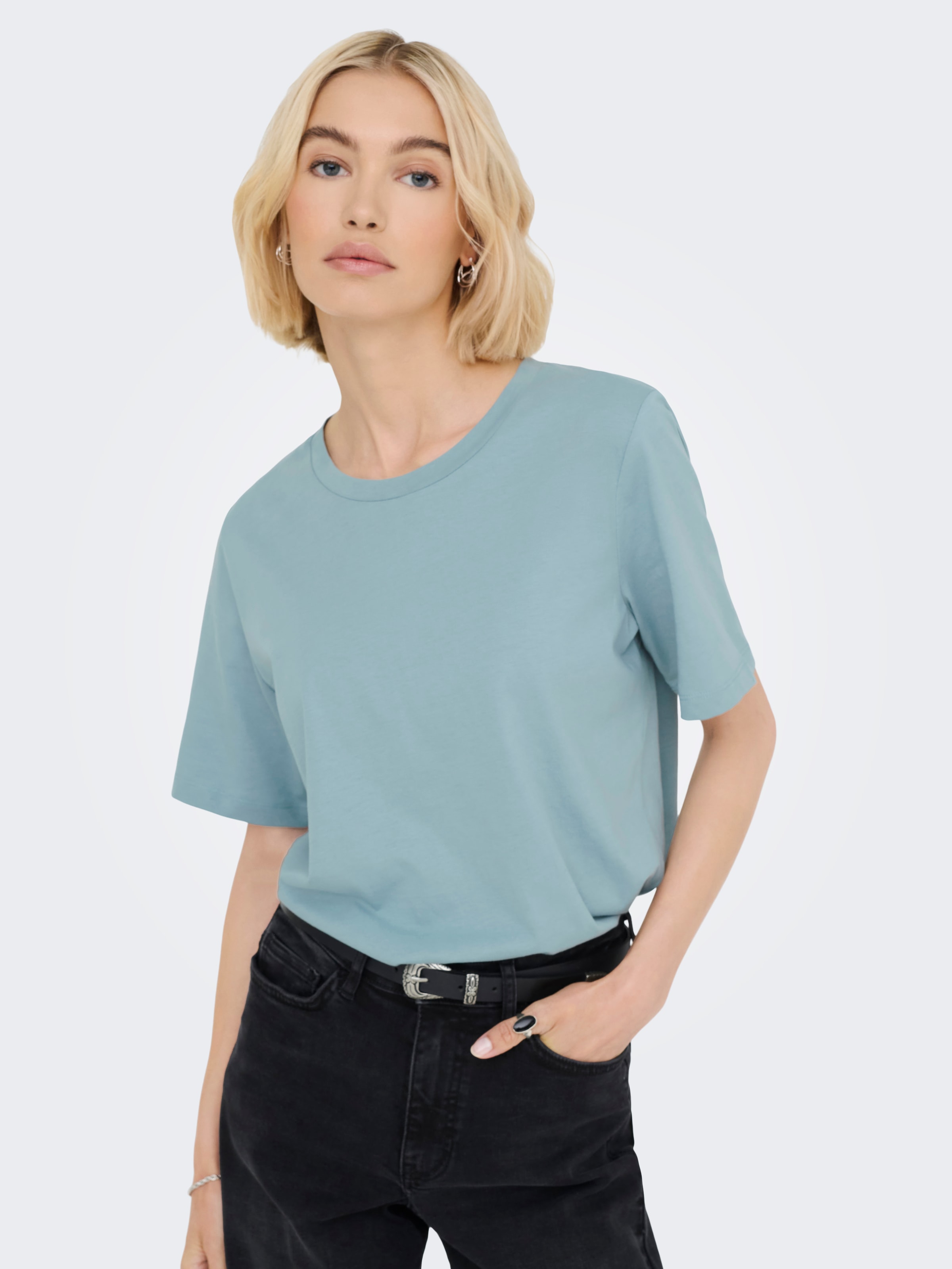 ONLY Kurzarmshirt »ONLONLY – Doppelpack T-Shirts für Alltag und Freizeit«, (Packung, 2 tlg.), regular fit, Jersey, Baumwolle, Rundhals, unifarben