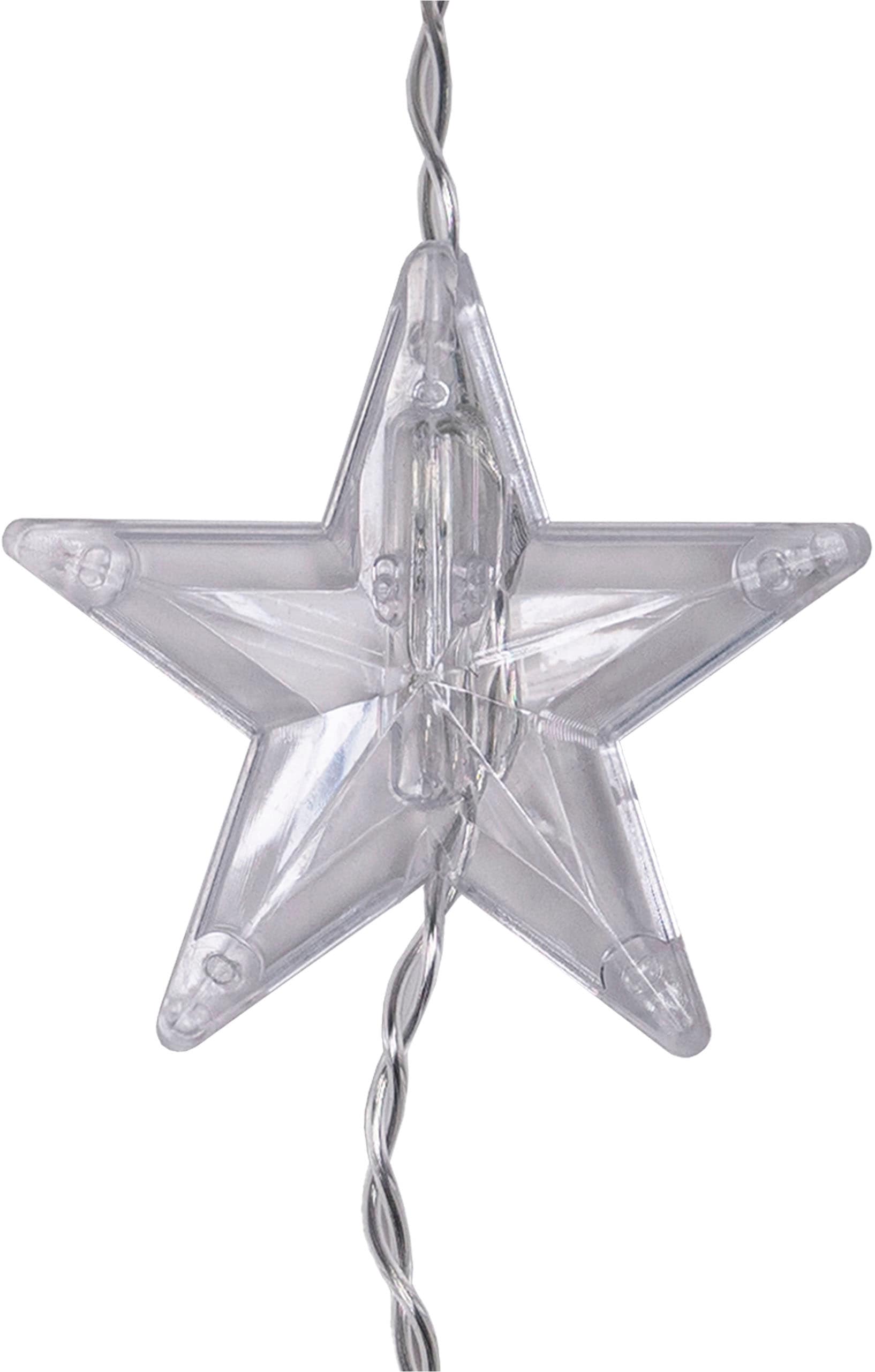 my home LED-Lichtervorhang »Alevia« 40 Stk.-flammig LED-Vorhangleuchten Sterne, Fensterdekoration, Timer