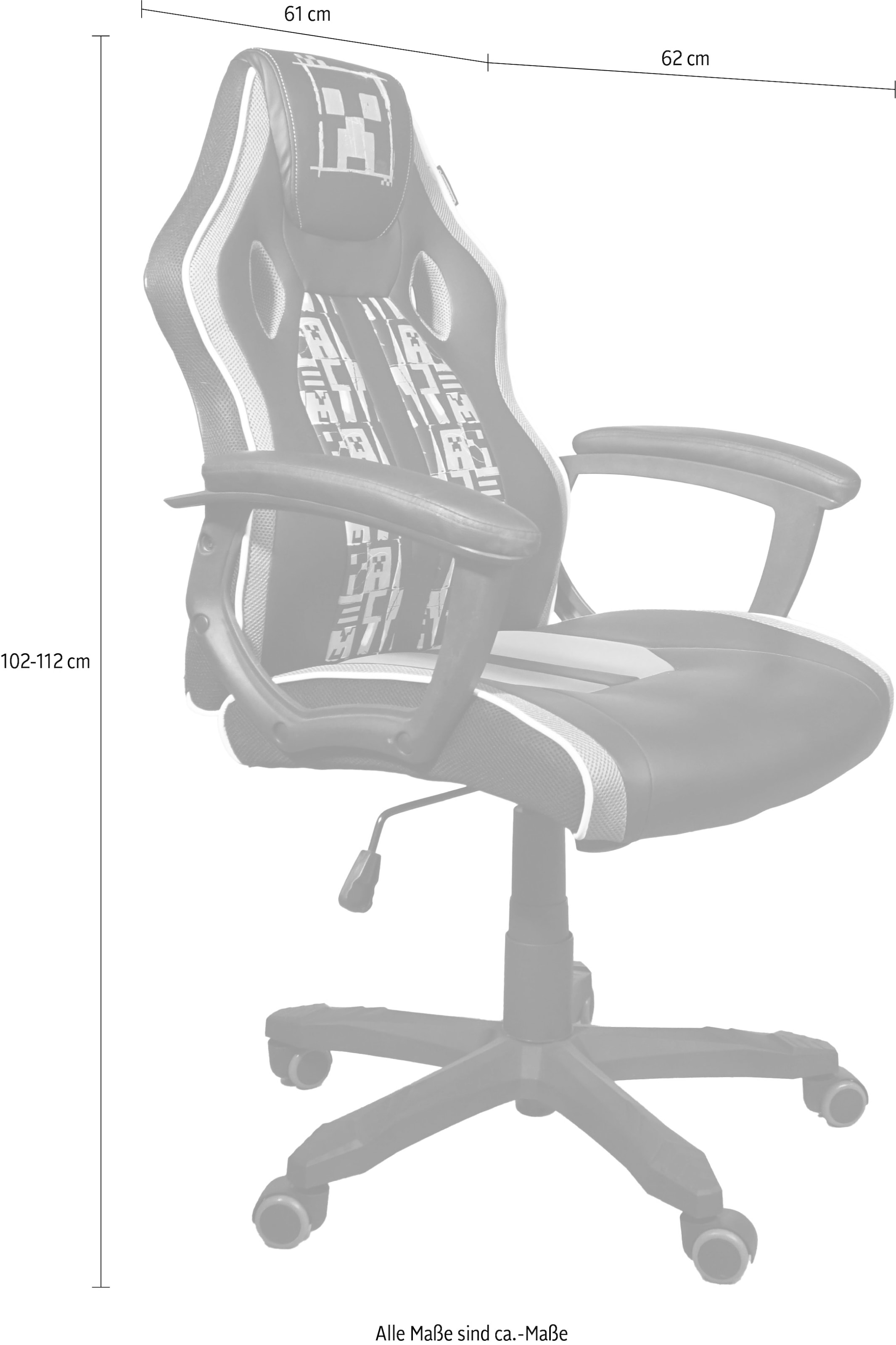 Phoenix Gaming-Stuhl () 1 Stk.grüne Absetzungen, Racing Chair