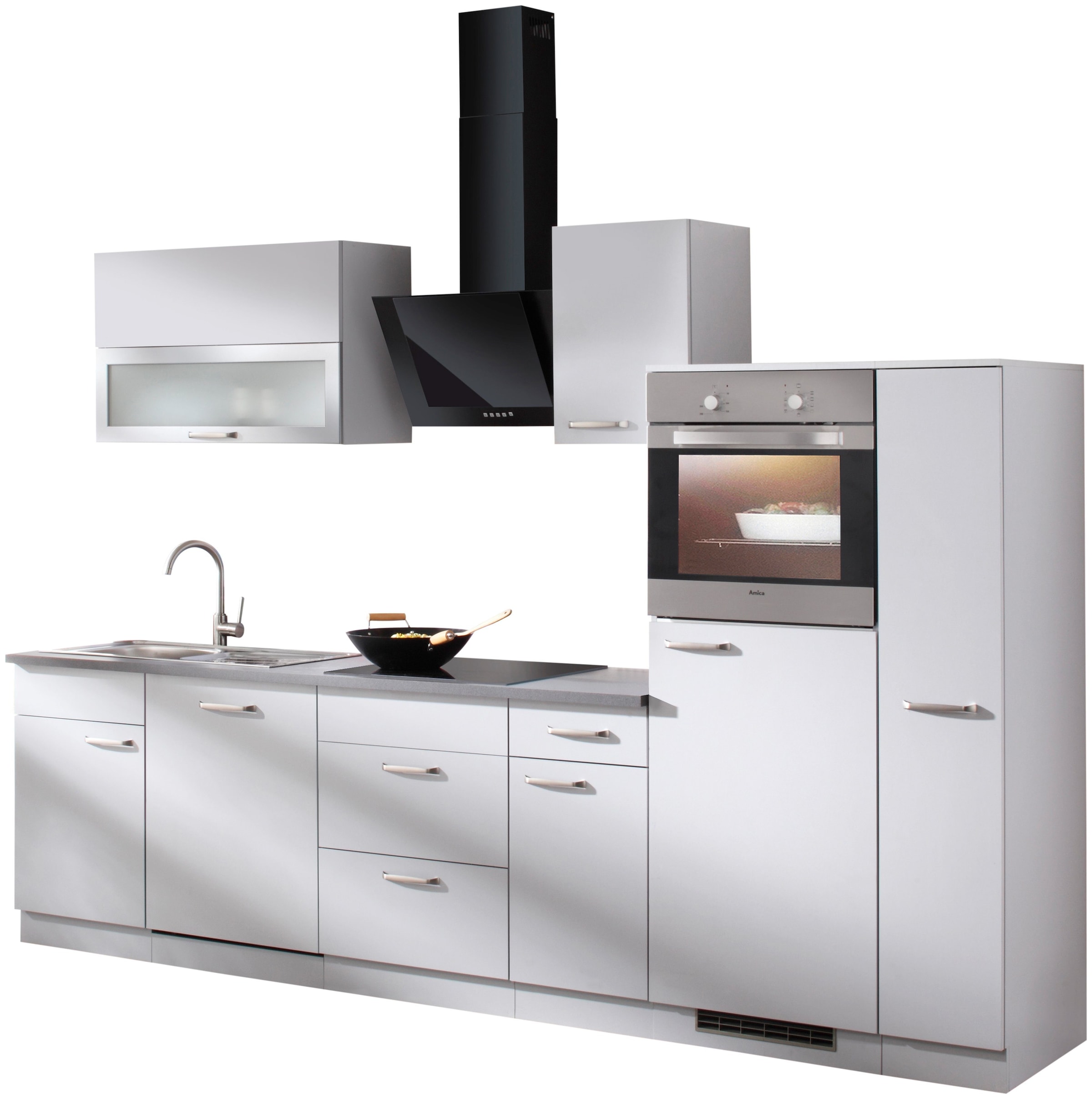 wiho Küchen Küchenzeile »Michigan«, mit Gesamtbreite bequem bestellen E-Geräten, 300 cm