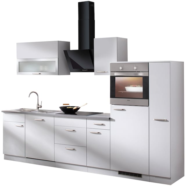 wiho Küchen Küchenzeile »Michigan«, mit E-Geräten, Gesamtbreite 300 cm  bequem bestellen