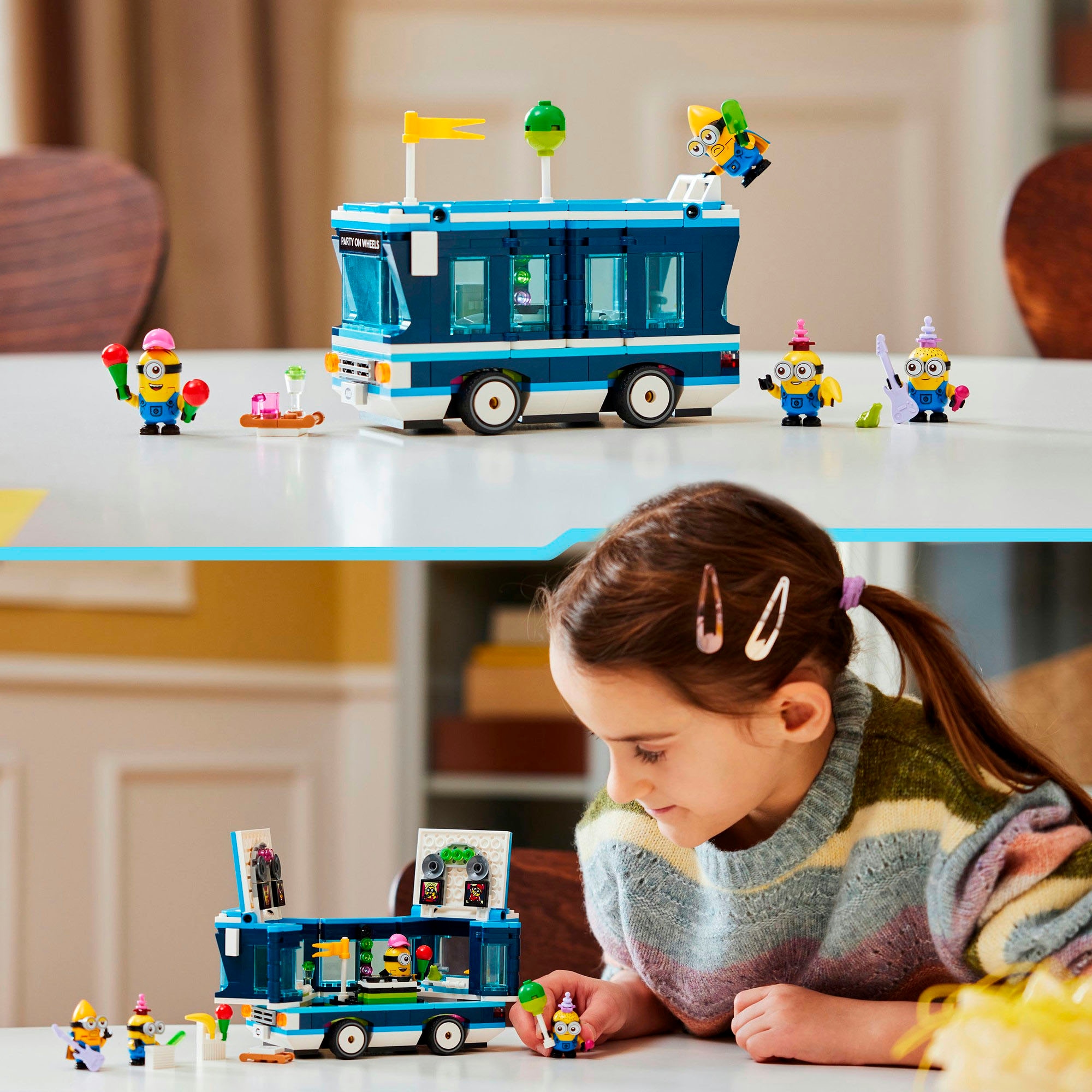 LEGO® Konstruktionsspielsteine »Minions und der Party Bus (75581), LEGO Despicable Me«, (379 St.), Made in Europe