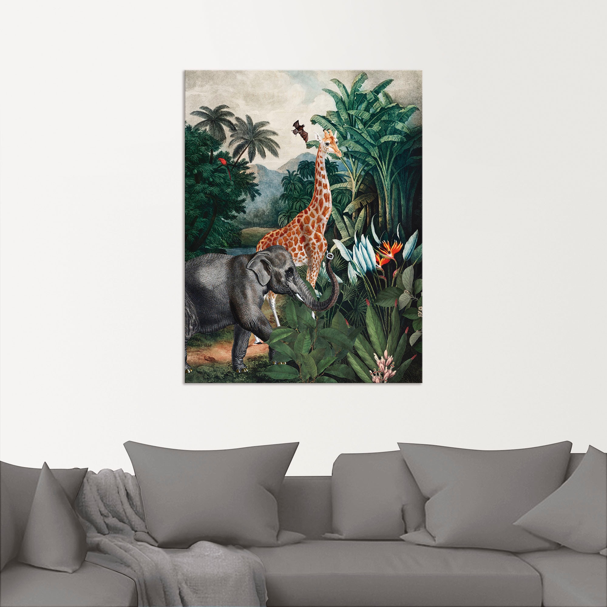 Artland Wandbild »Afrikanischer Dschungel«, Poster bestellen (1 Wildtiere, St.), oder als auf Rechnung Alubild, in versch. Größen Leinwandbild, Wandaufkleber